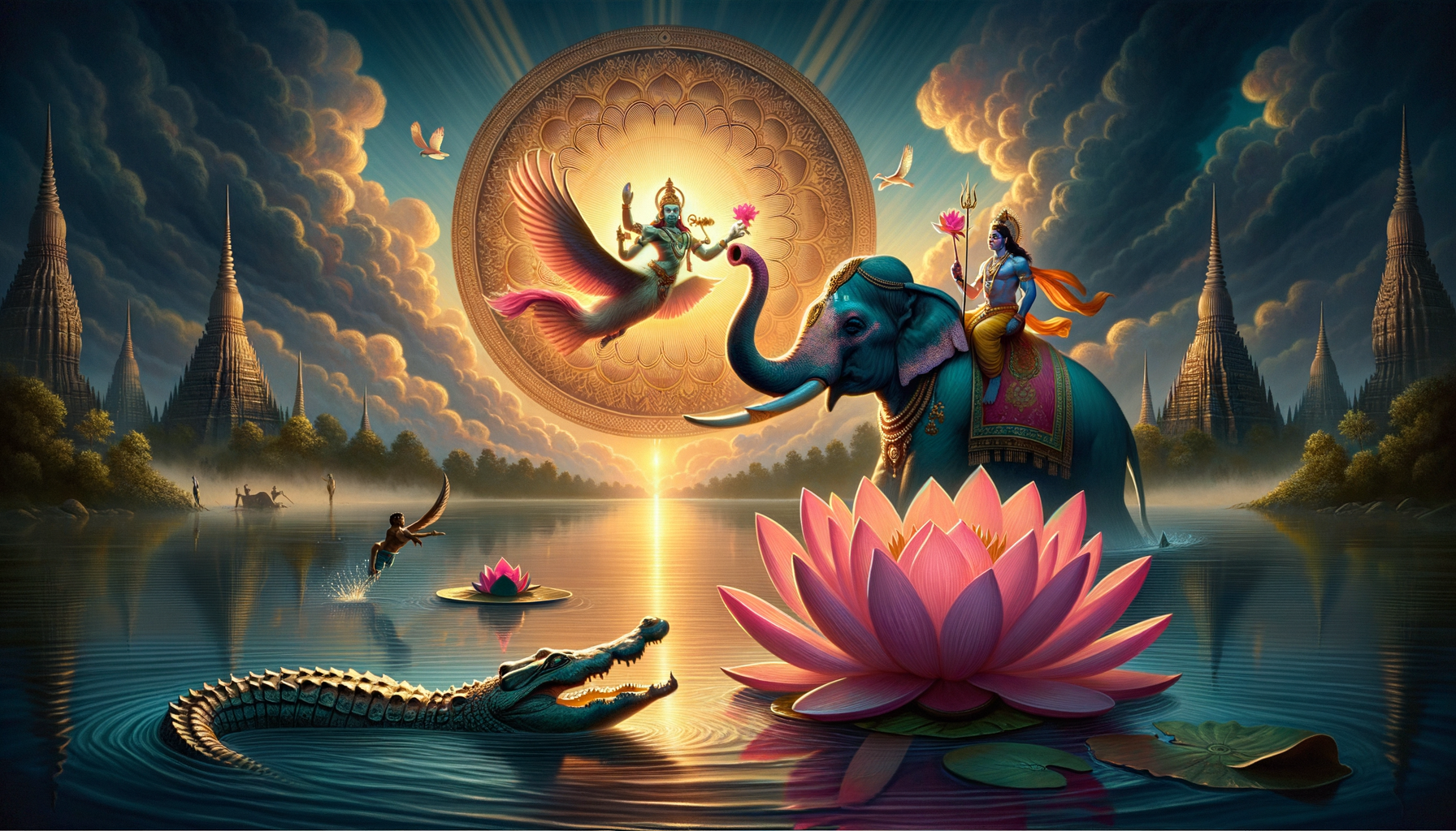 Gajendra Moksha: Lord Vishnu’s Swift Compassion and the Timeless Path to Liberation