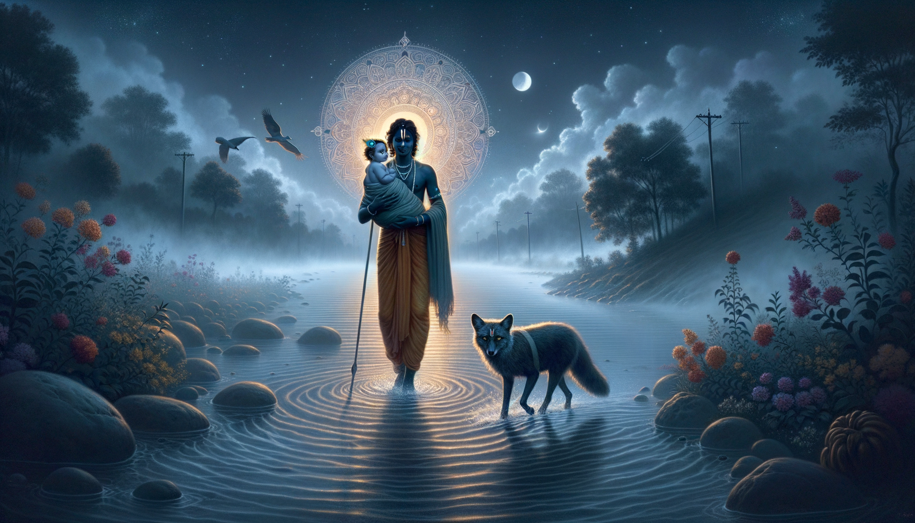 When Darkness Shields the Divine: Kali’s Jackal Guardianship of Infant Krishna by the Yamuna