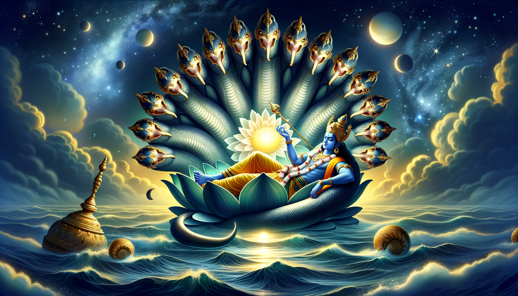 Why Vishnu Rests on Cosmic Waters: Deep Symbolism, Dharmic Unity, and Living Wisdom