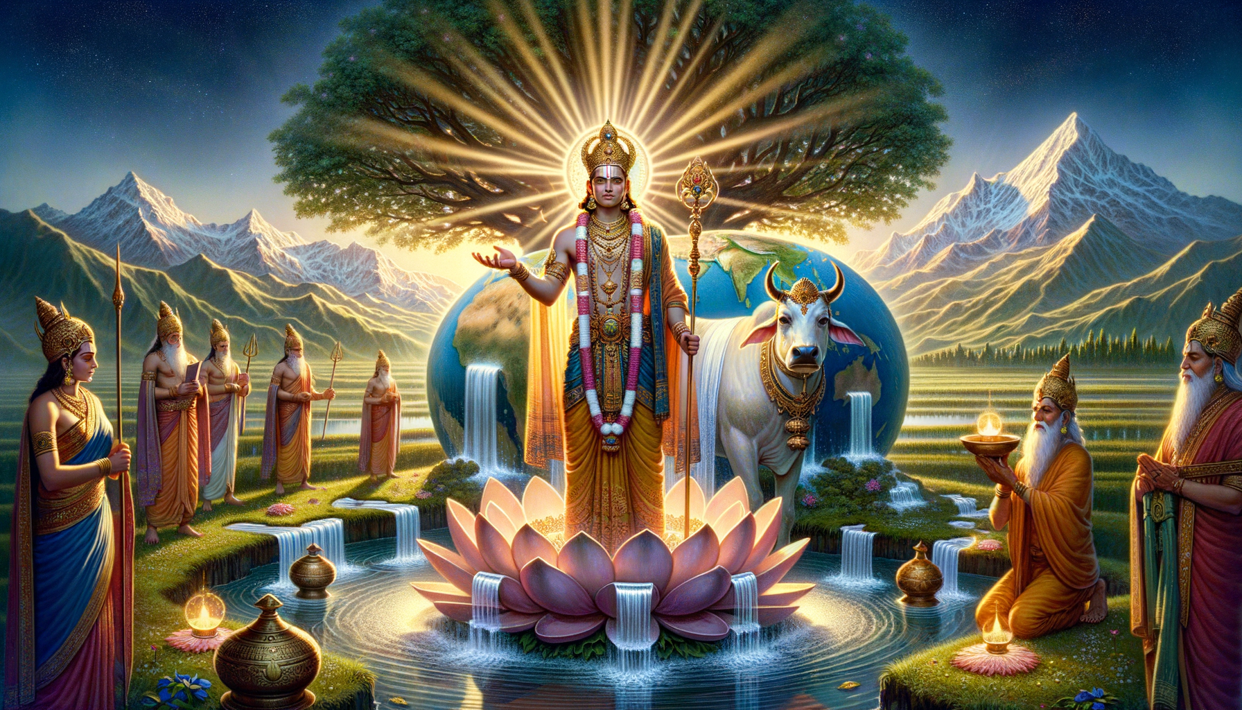 All Rivers and Oceans Crowned a King: Prithu’s Dharma and Earth’s Blessing in Brahma Purana