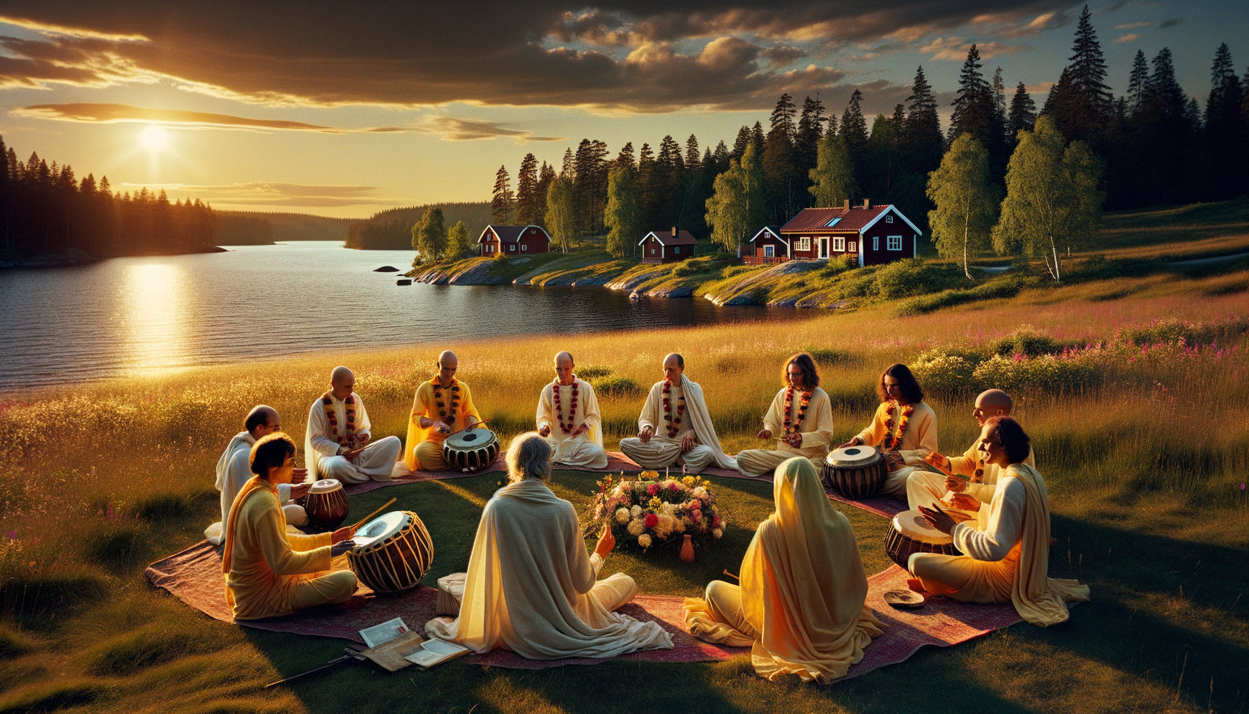 Rare 1970 ISKCON Footage: Devotees at Sweden’s Midnight Sun Festival near Jönköping