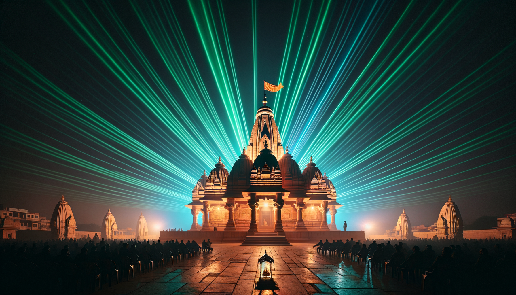 Yogi Adityanath Shares Mesmerising Ram Mandir Laser Show as Dharma Dhwaja Crowns Temple