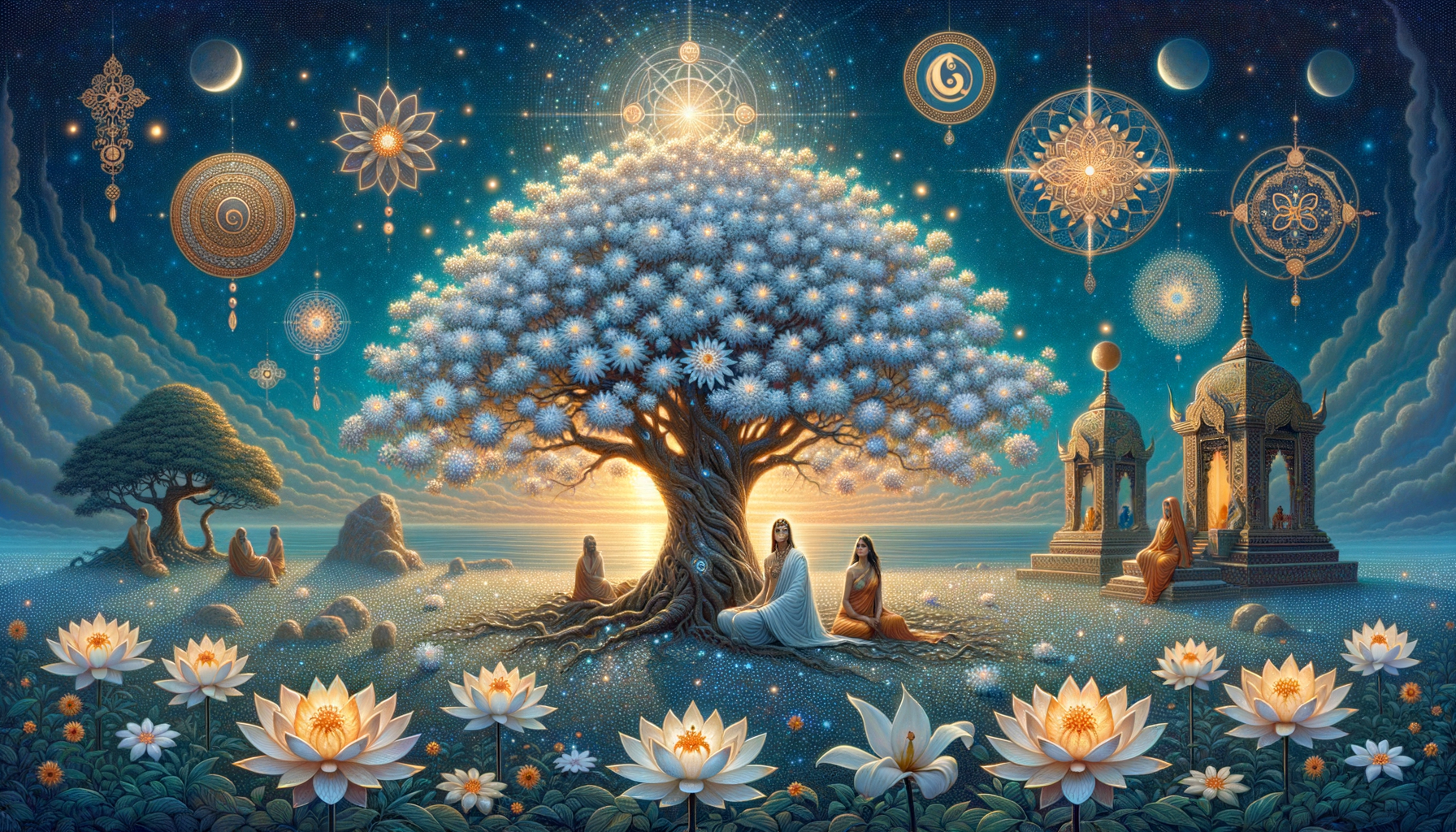 Parijata’s Celestial Origins: Kashyapa, Aditi, and the Sacred Wish-Fulfilling Tree