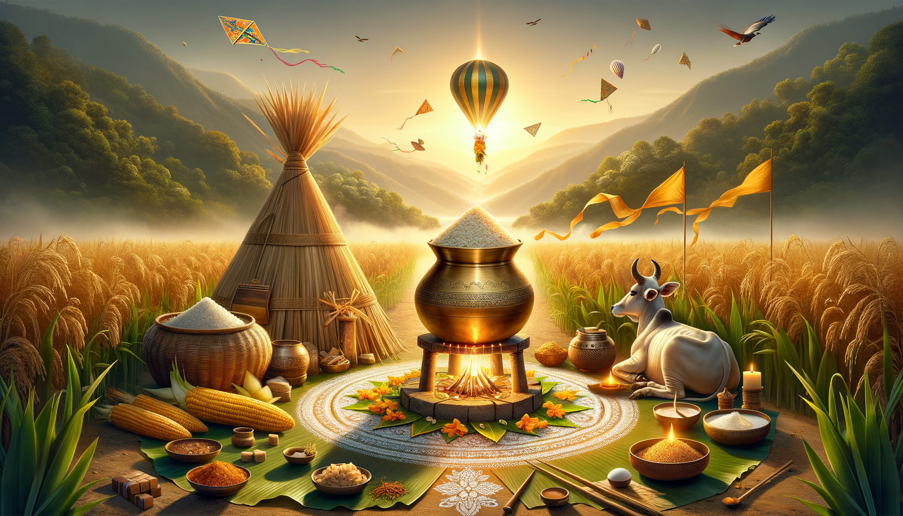 Auspicious 14 Jan 2026: Makara Sankranti, Pongal, Magh Bihu and Makaravilakku in Radiant Unity