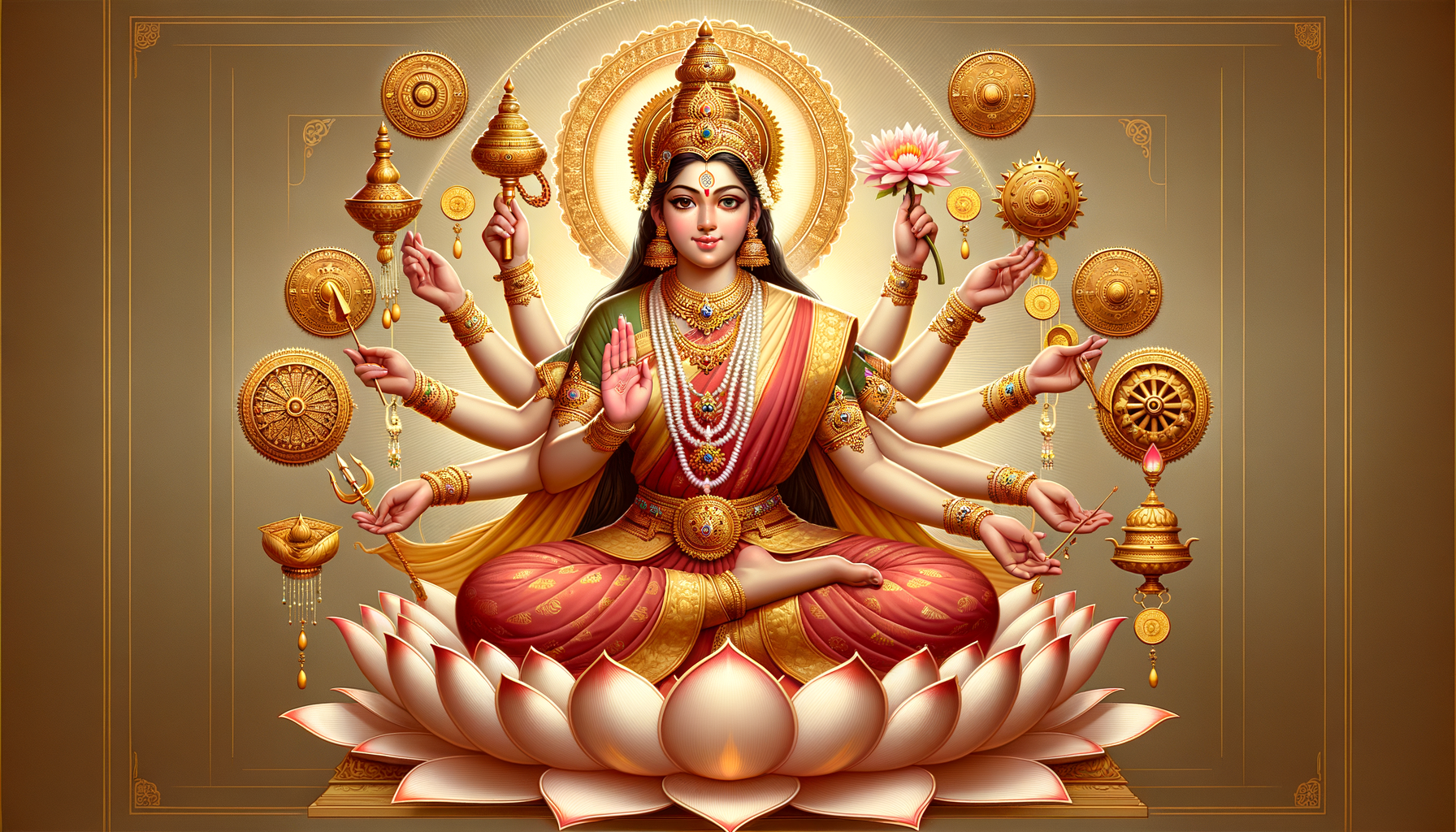 Six-Armed Dhanalakshmi Decoded: Powerful Symbols of Fearlessness, Prosperity, and Dharma