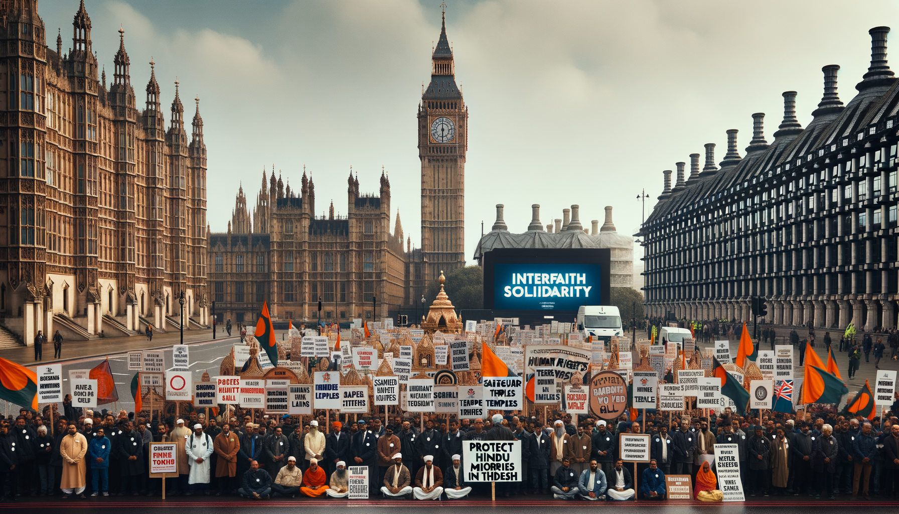 Powerful Westminster Protest Urges UK Action to Protect Hindus in Bangladesh