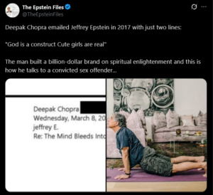 Deepak Chopra in the Epstein Files? What the Records Show—and How Dharmic Unity Responds