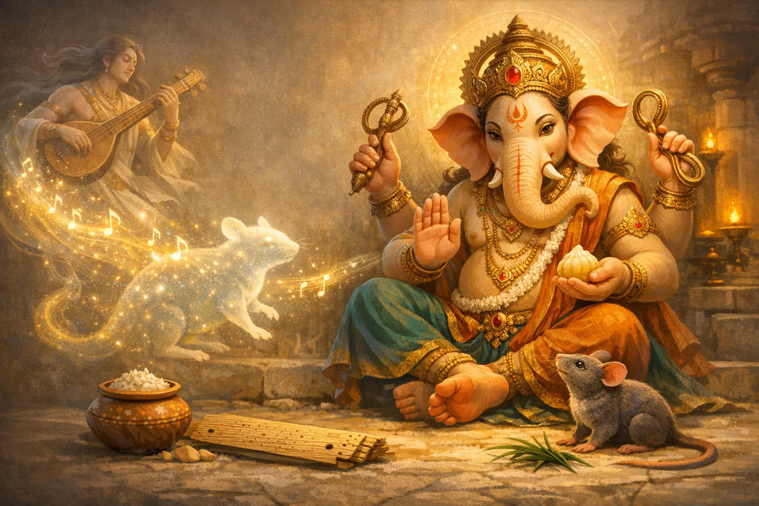Krauncha’s Fall, Ganesha’s Grace: From Celestial Gandharva to the Sacred Mooshika Vahana