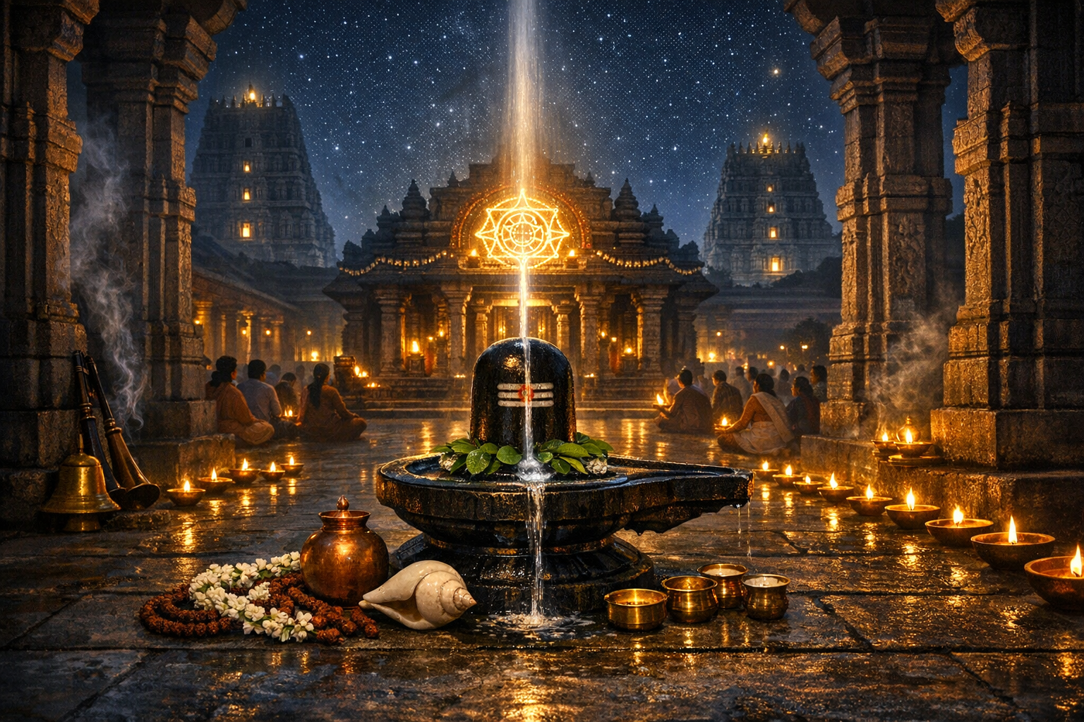 Mahashivaratri 2026 at Srisailam Mallikarjuna: Jyotirlinga–Shakti Peetha Rituals, Nishita Kaal, and Pilgrim Guide