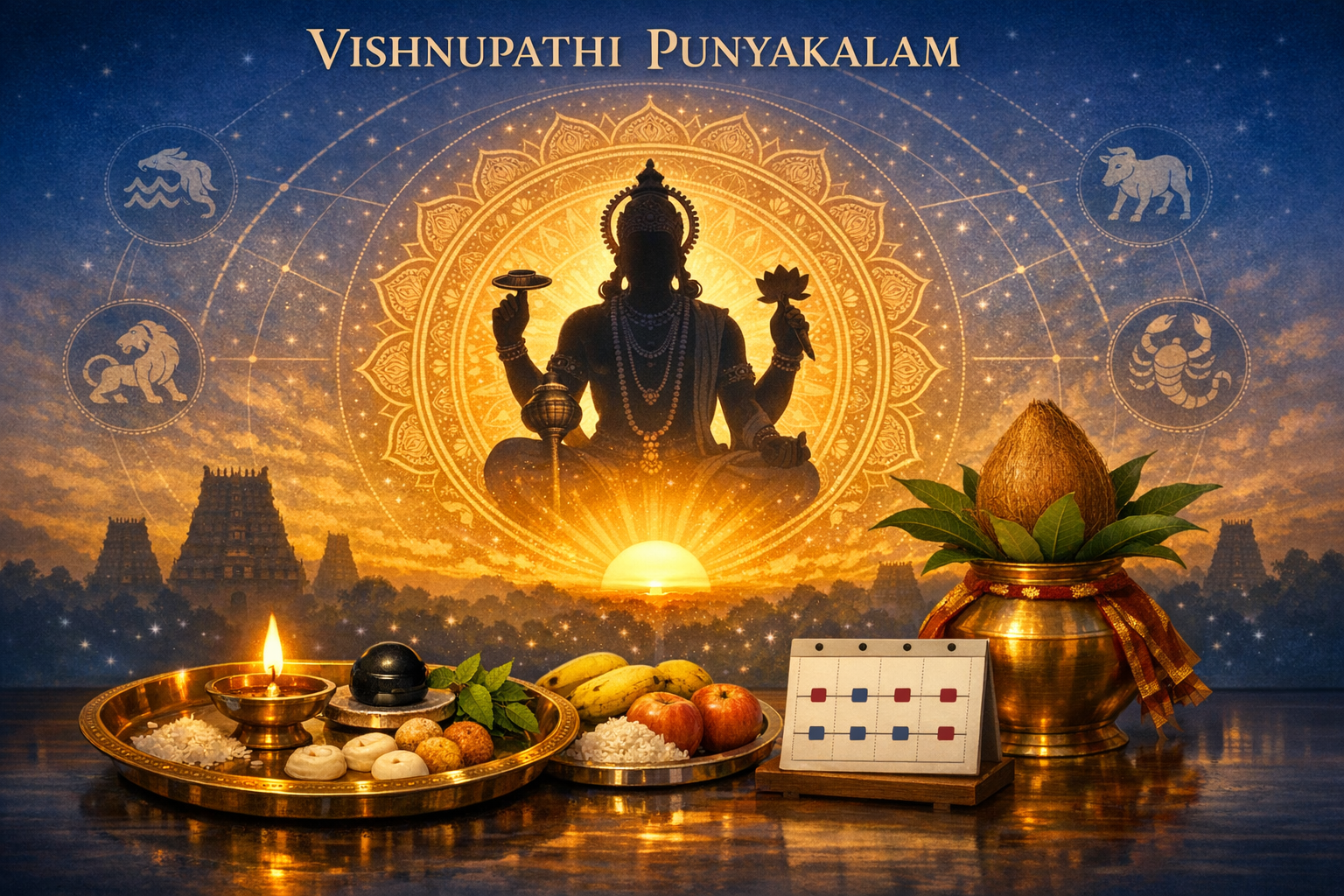 Vishnupathi Punyakalam 2026–2027: Sacred Dates, Auspicious Timings, and Complete Puja Guide