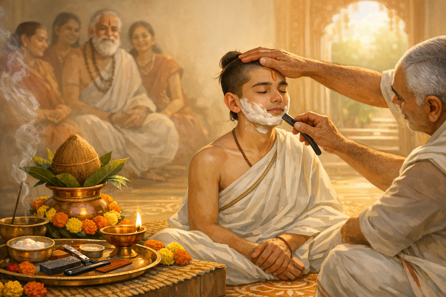 Unveiling Keshanta (Godana): The Sacred Rite of First Shaving in Hindu Samskaras