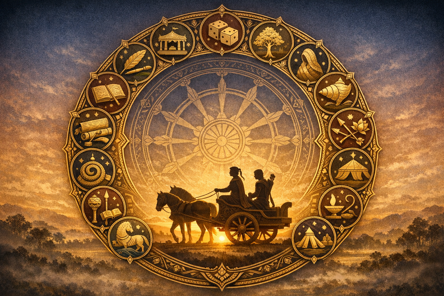 Mahabharata Masterguide: Clear, Powerful Summary of Dharma, War, and Wisdom (18 Parvas)