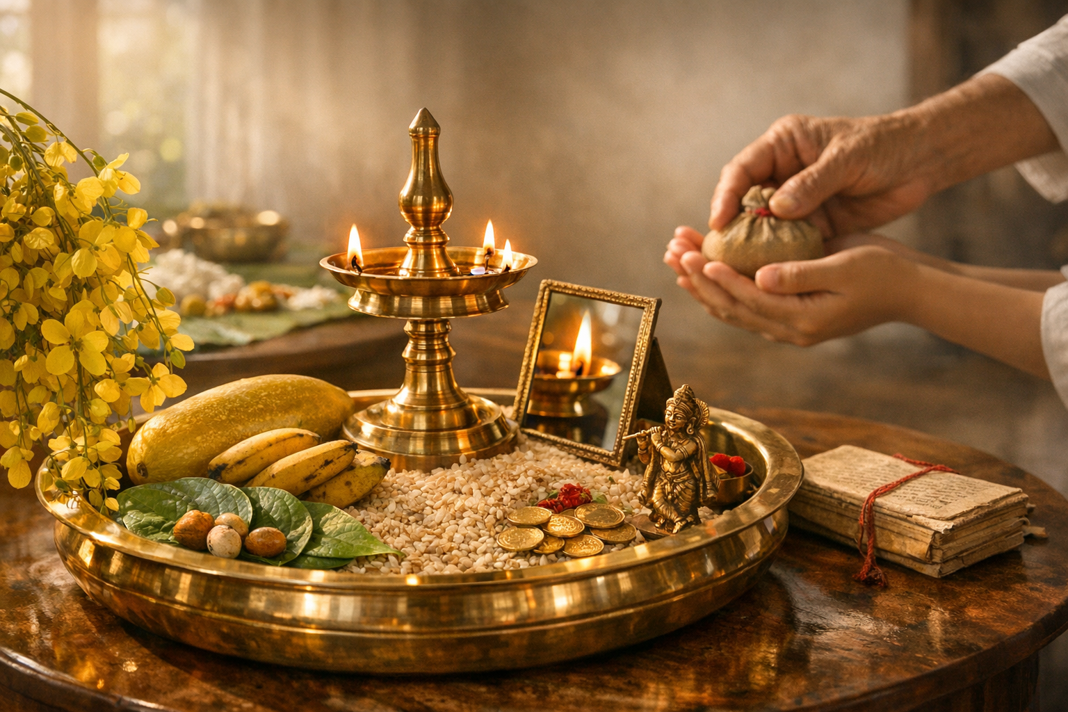 Vishu 2026 Malayalam New Year: Exact Date, Kani Rituals, Kaineettam, and Cultural Insights