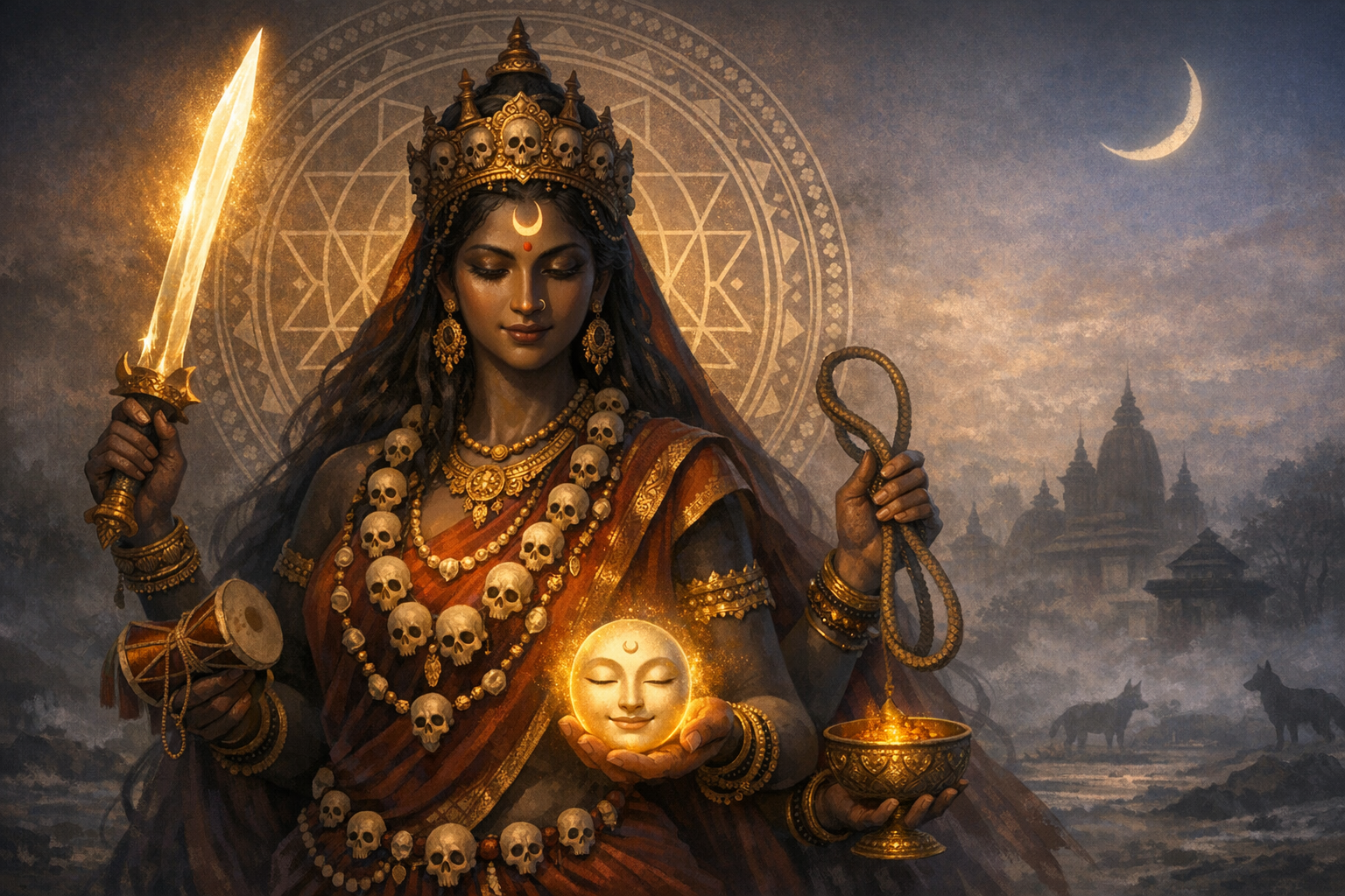 Why Chamunda’s Severed, Smiling Head Signifies Bliss: Decoding Ego-Death and Moksha