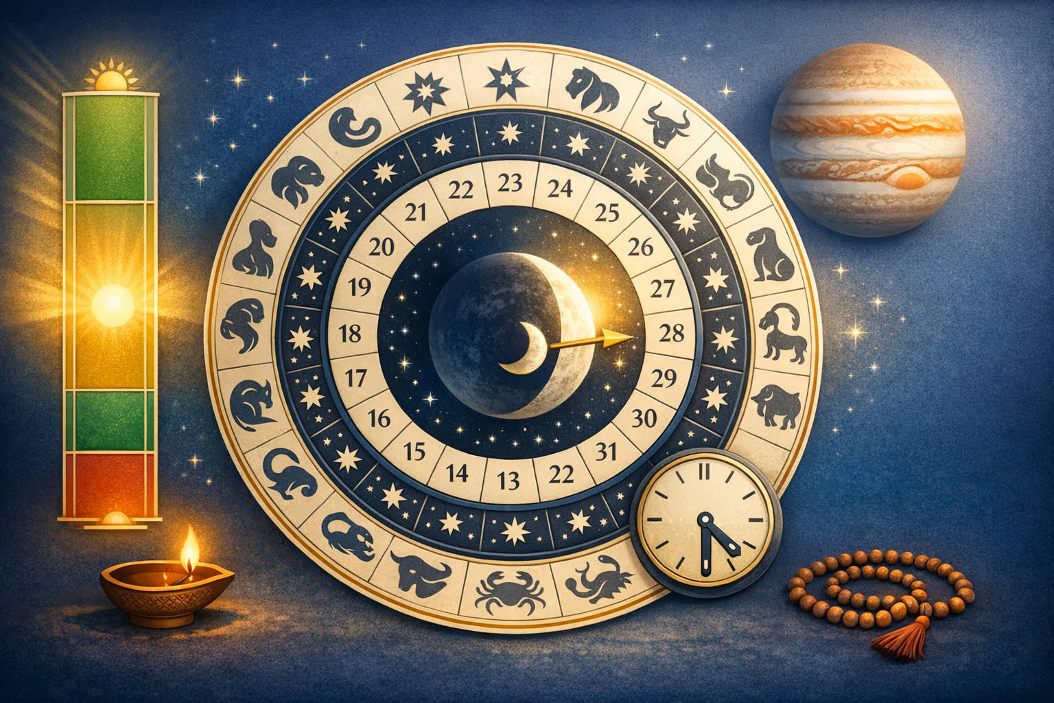 March 5, 2026 Panchang: Krishna Paksha Dwitiya→Tritiya, Good Time (Muhurat), Nakshatra & Rashi