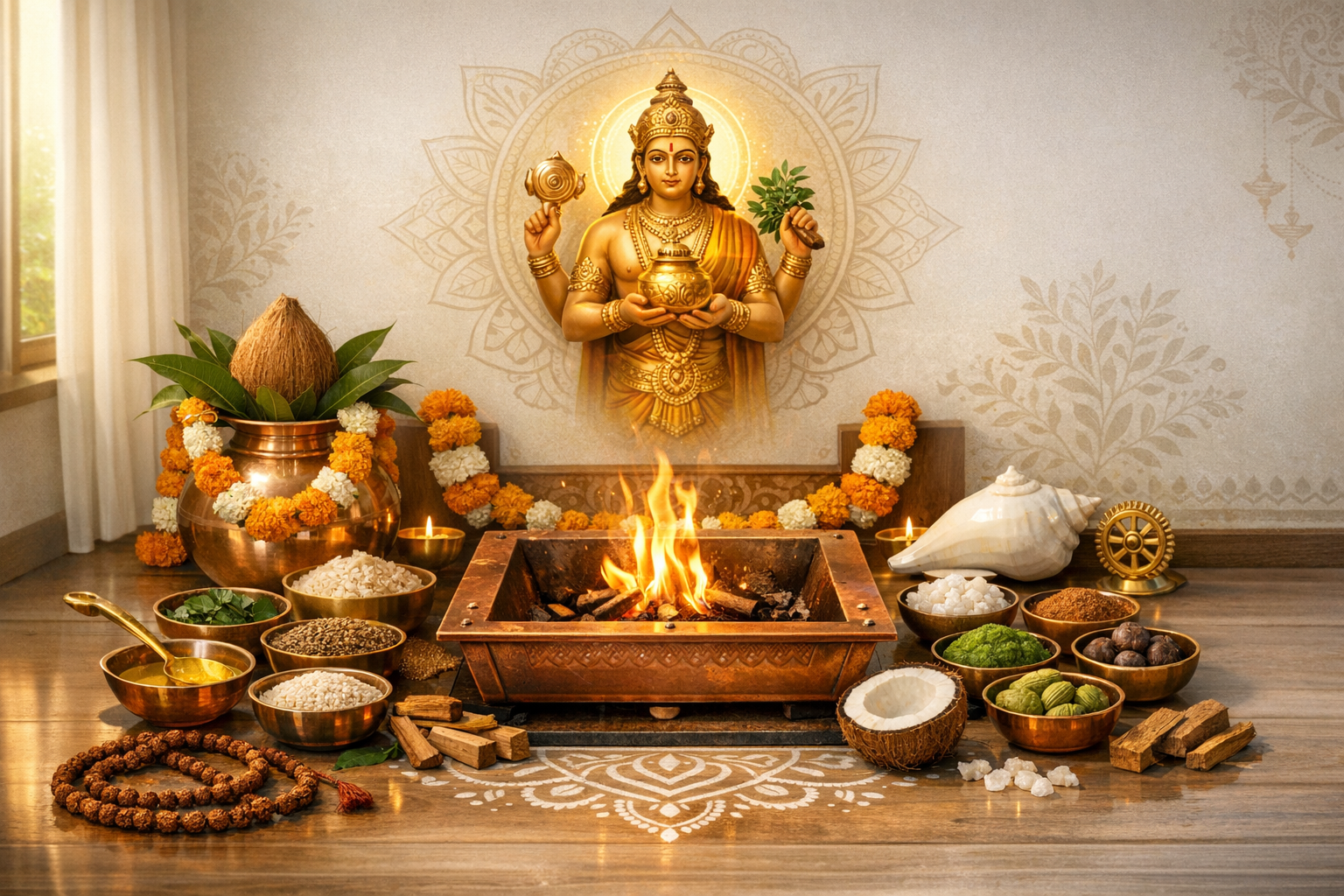 Dhanvantari Homam Explained: Benefits, Moolamantra, and Step-by-Step Vidhi for Lasting Health