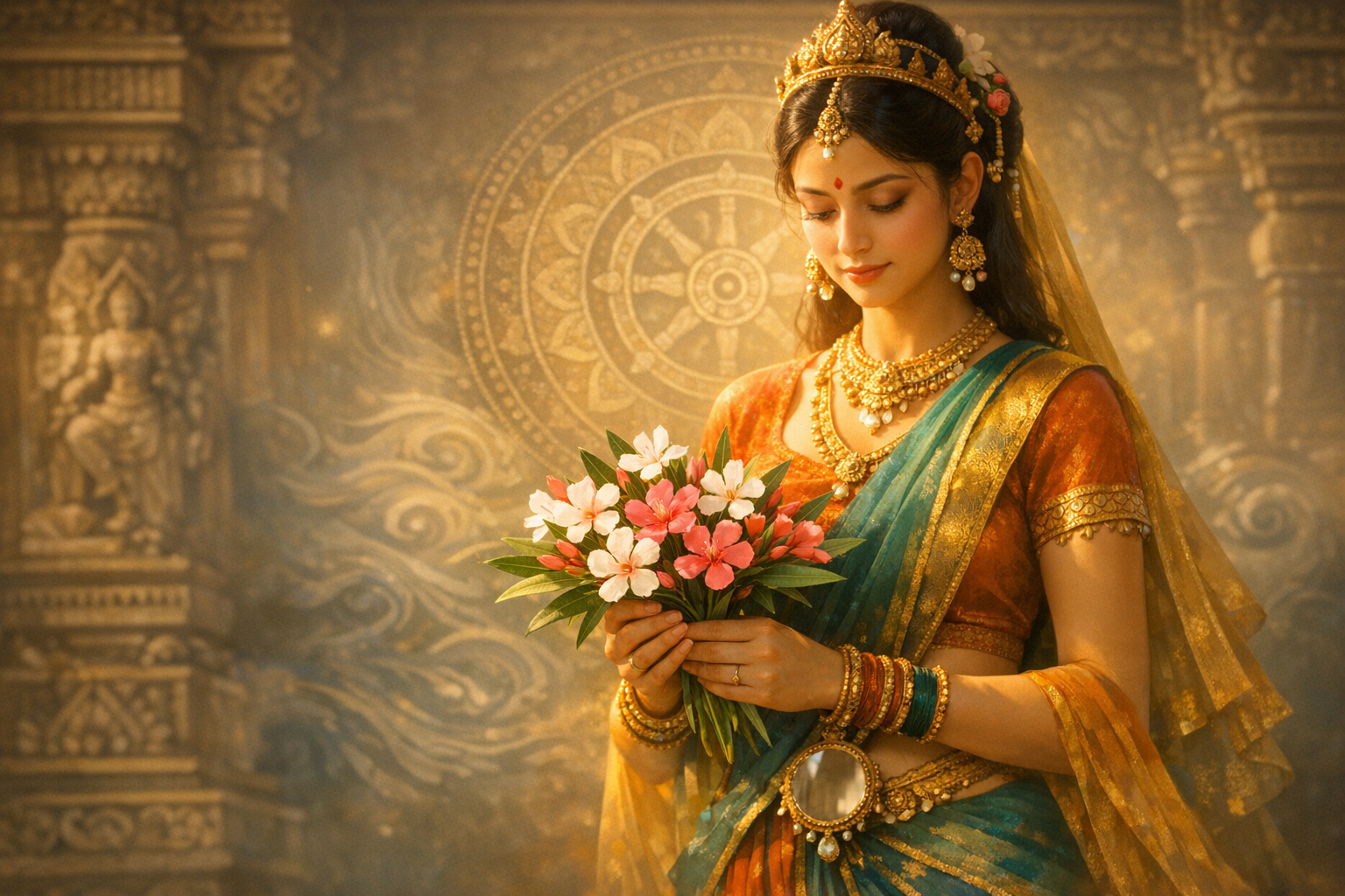 Apsaras and Oleander in Hindu Symbolism: Beauty, Peril, and the Dharma of Self‑Mastery