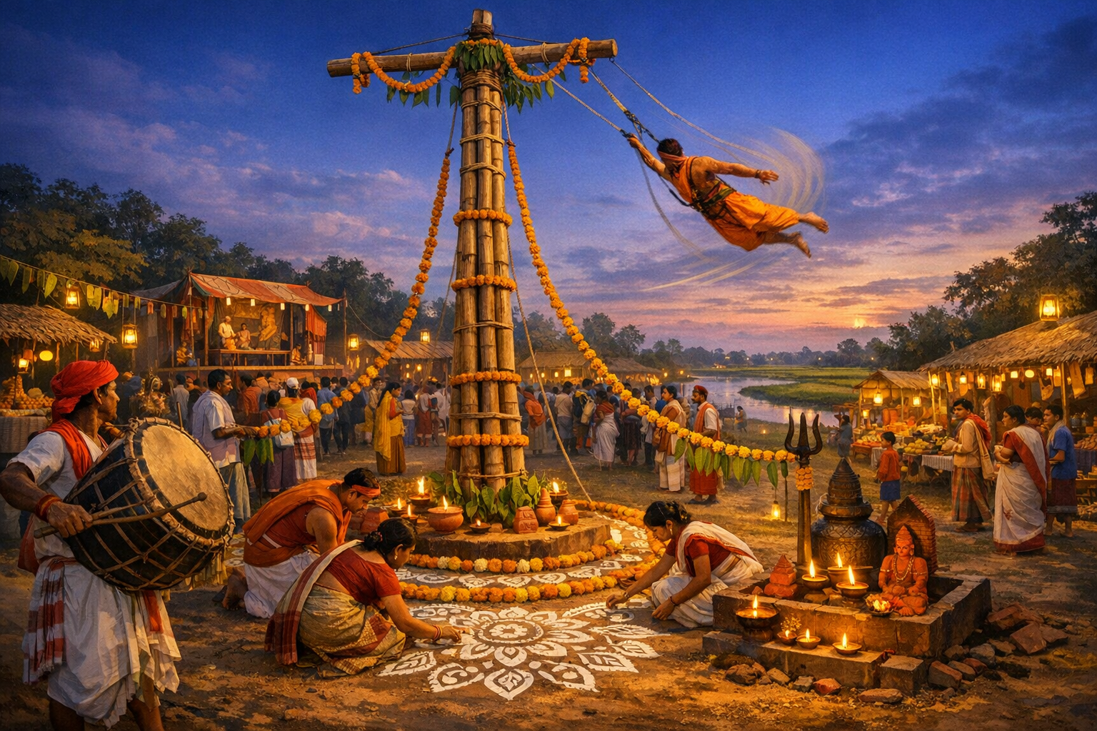 Charak Puja at Charak Sankranti: A Soul-Stirring Folk Heritage of Bengal, Tripura, and Assam