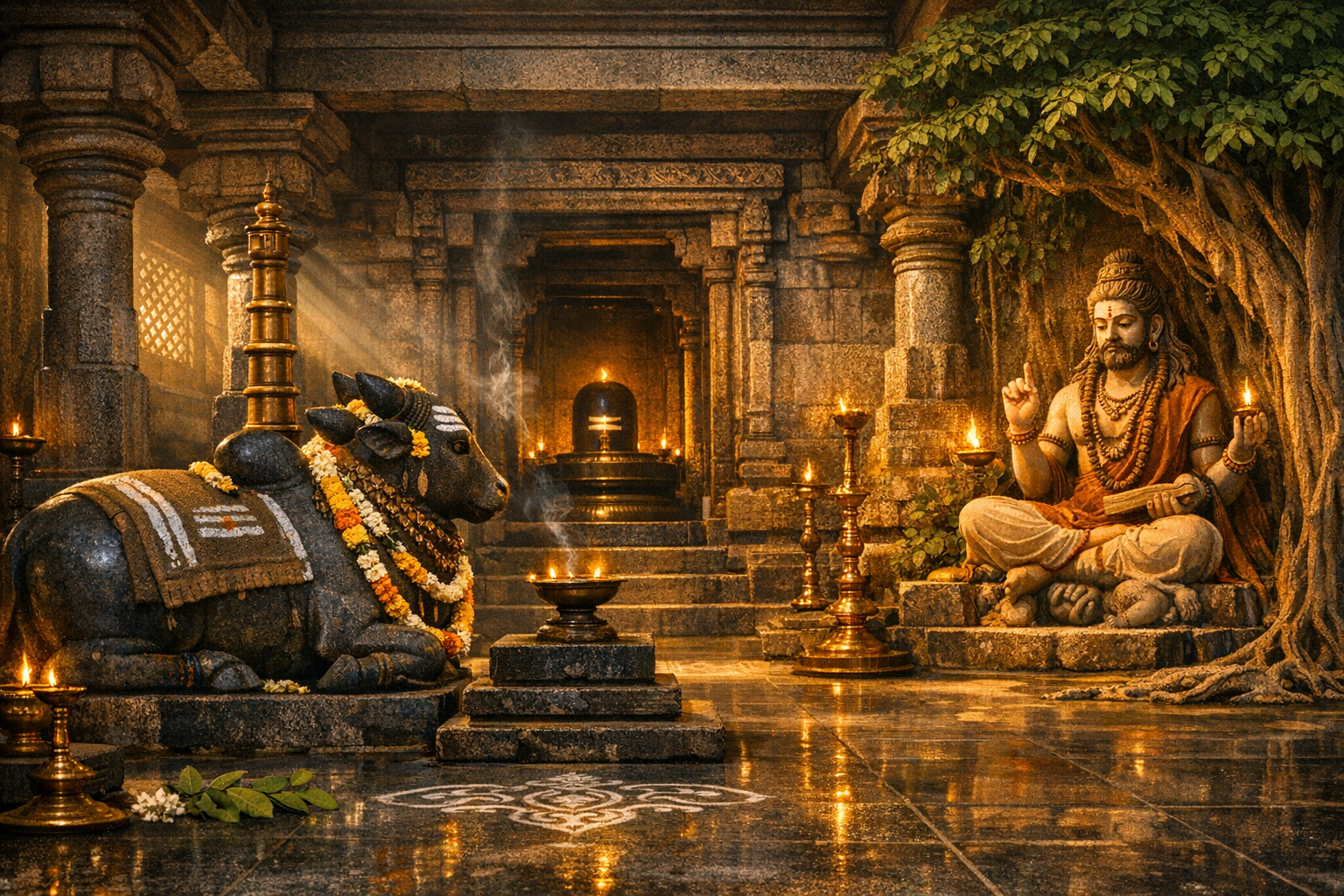Mayiladuthurai’s Vadaranyeswarar: Nandi’s Redemption under Dakshinamurti’s Timeless Grace