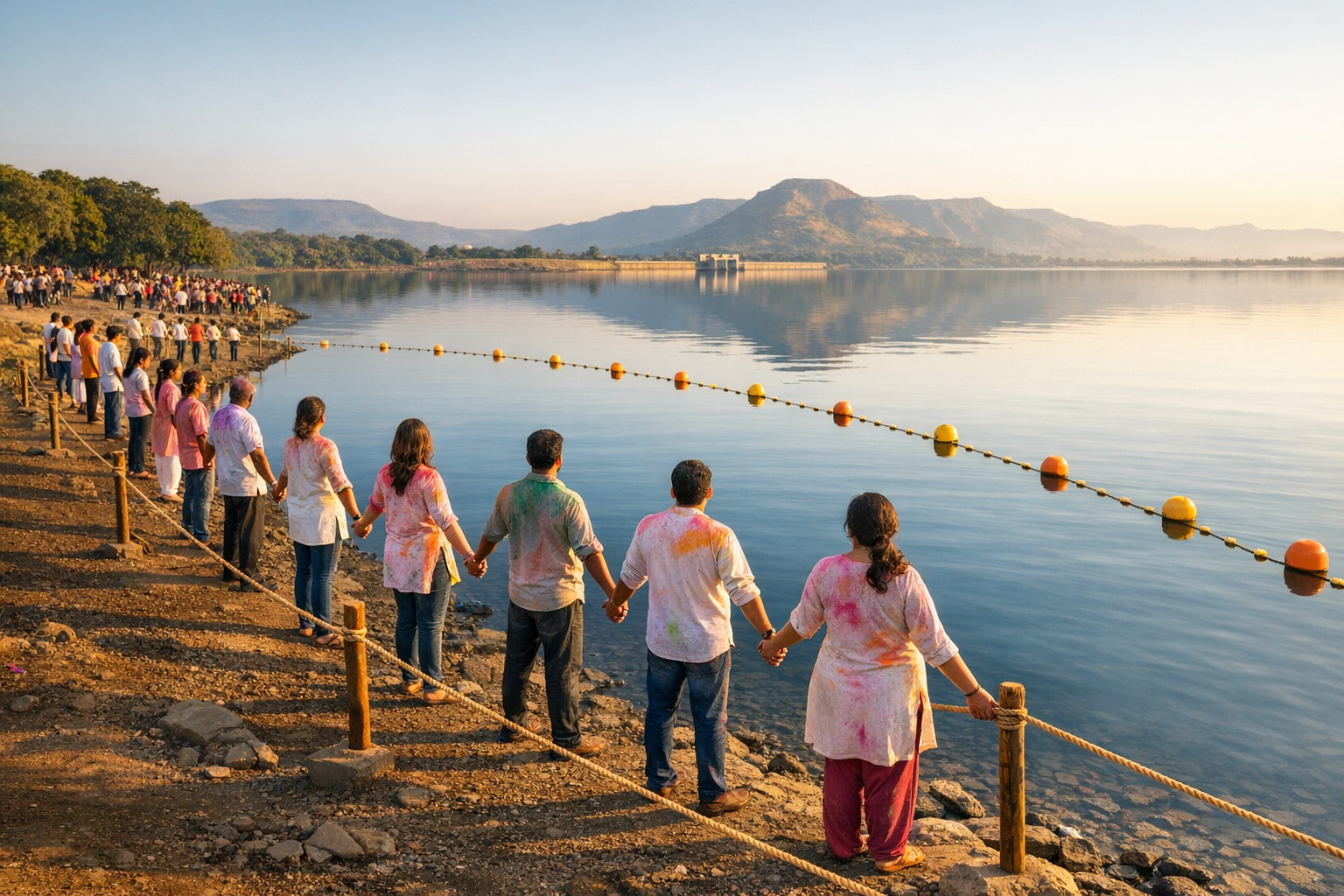 For 24 Years, a Human Chain Has Kept Khadakwasla Reservoir Safe and Clean on Dhulivandan