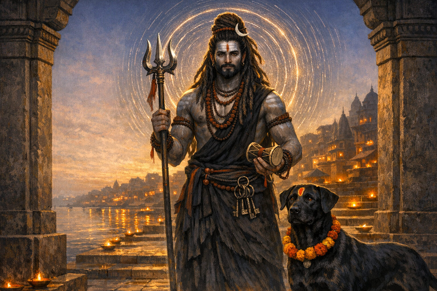 Swaswas Bhairava: Fierce Protector of Dharma, Lord of Time, and the Sacred Bond with Dogs