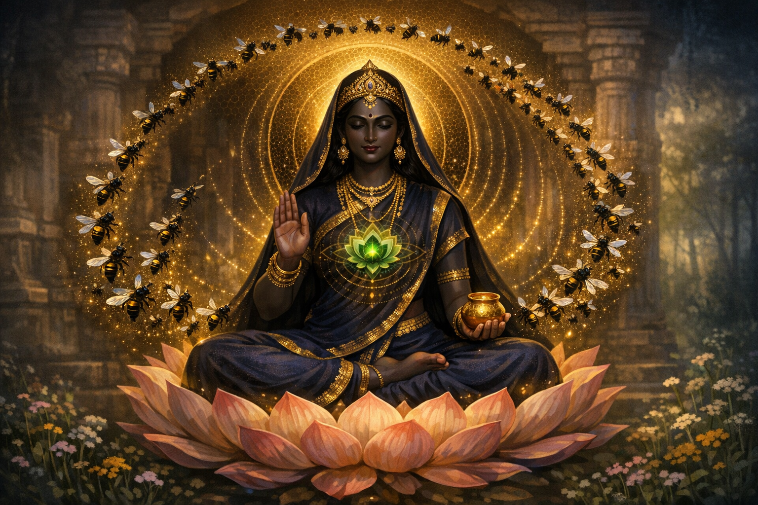 Decoding the Black Bee: Bhramari Devi and the Dark Radiance of Shakti in Hinduism