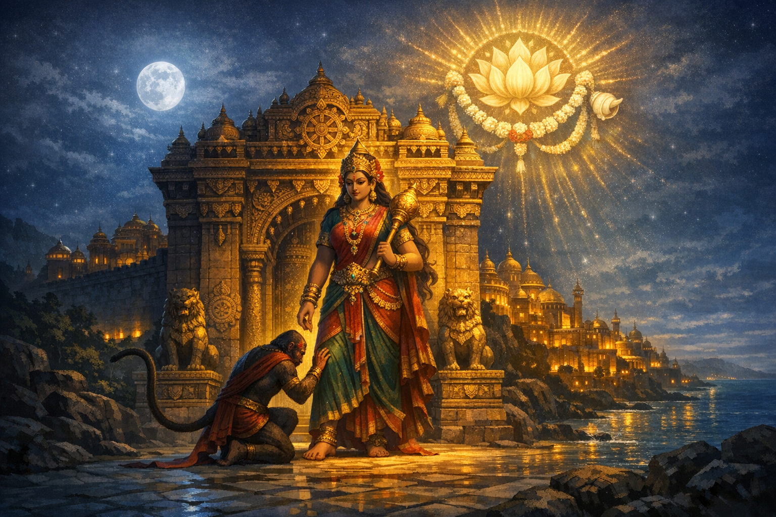 From Brahma’s Treasure to Ravana’s Gates: Lankini, Vijayalakshmi, and Dharma’s Fate
