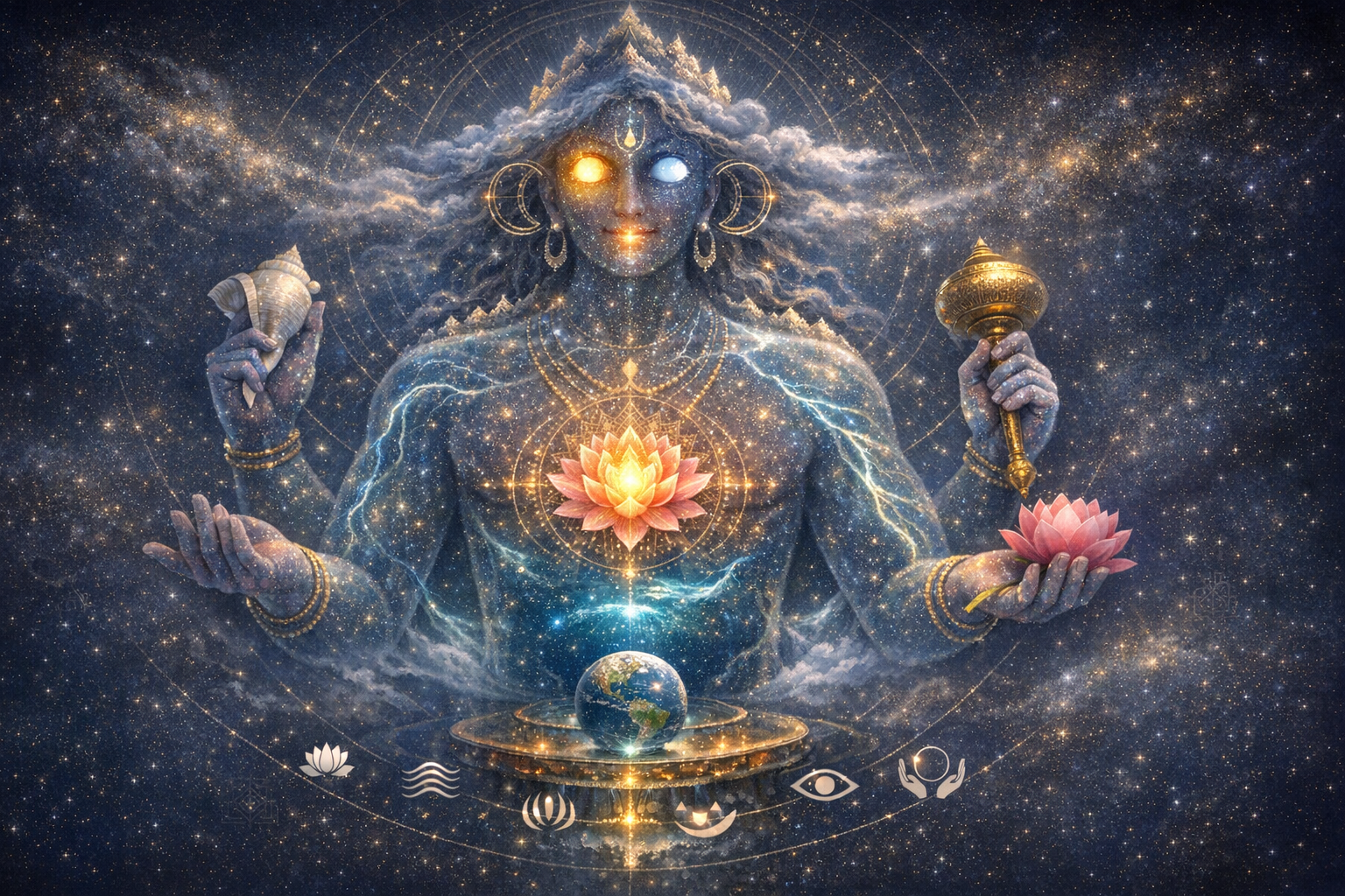 Beholding Vishnu’s Virat Purusha: A Scholarly, Step-by-Step Guide to Transformative Dhyana Practice