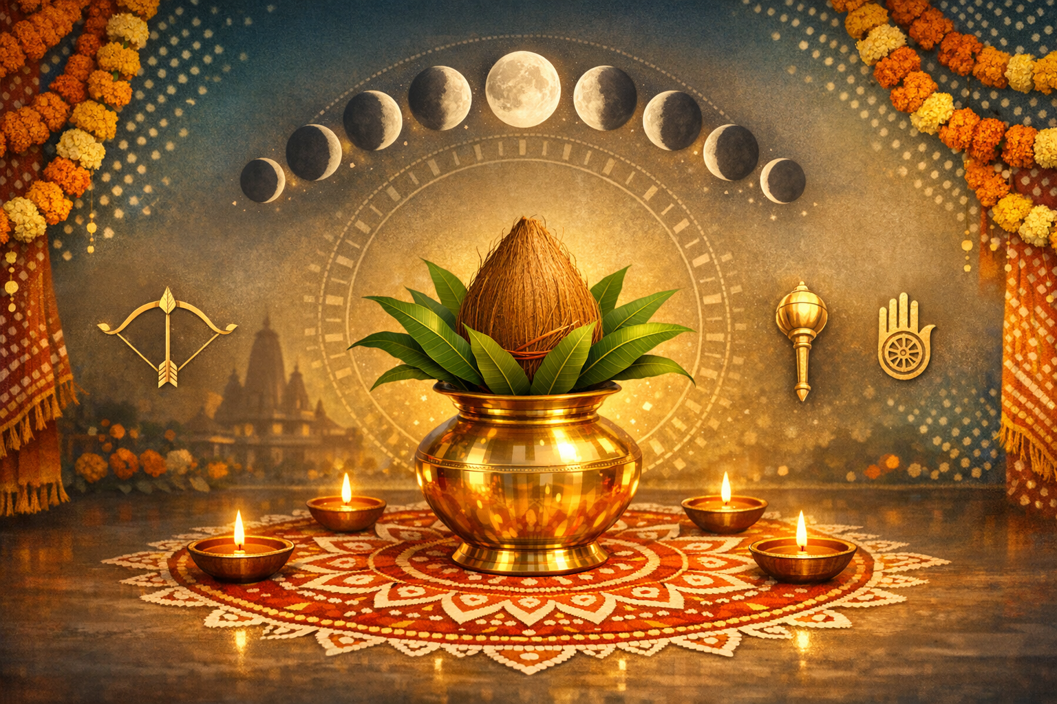 Chaitra Maas 2026 in Gujarati Panchang: Auspicious Dates, Sacred Rhythms, and Festival Guide