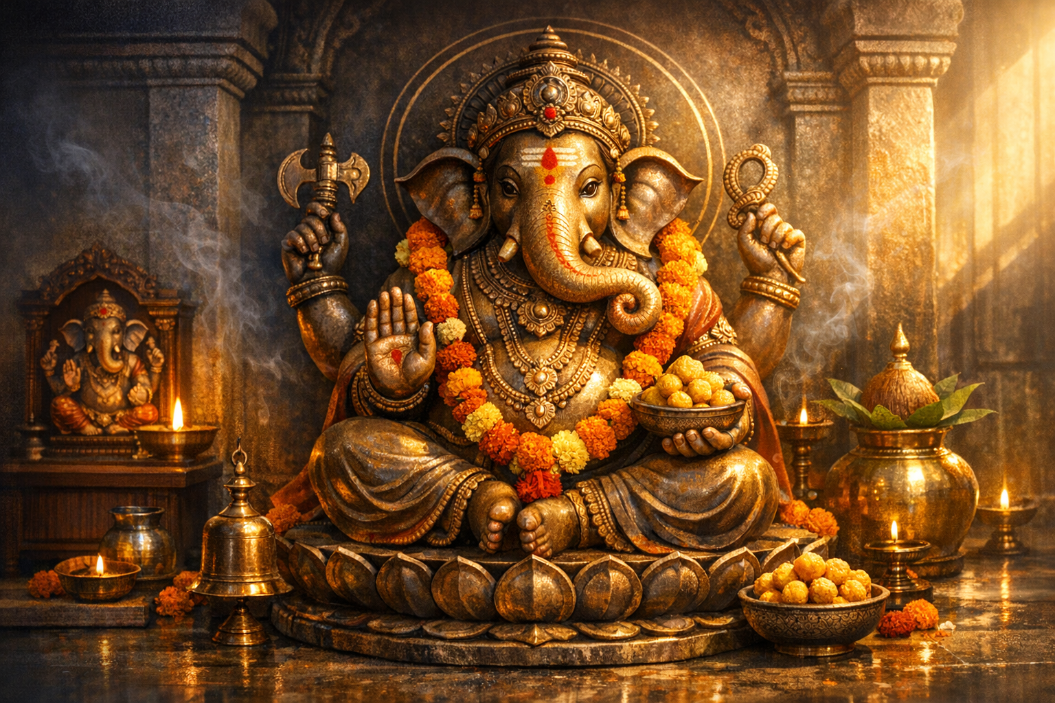 Siddhidata Ganesha’s Right‑Coiled Trunk: Sacred Discipline, Temple Protocols, and Home Guidance