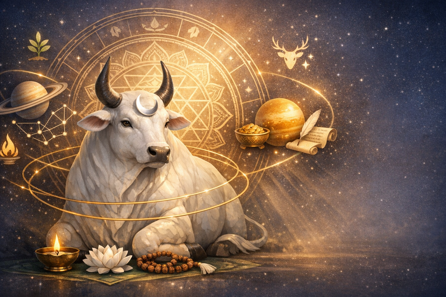 Vrishabha Rashi 2026–2027: Comprehensive Taurus Moon Predictions, Gochar, Remedies, Timing