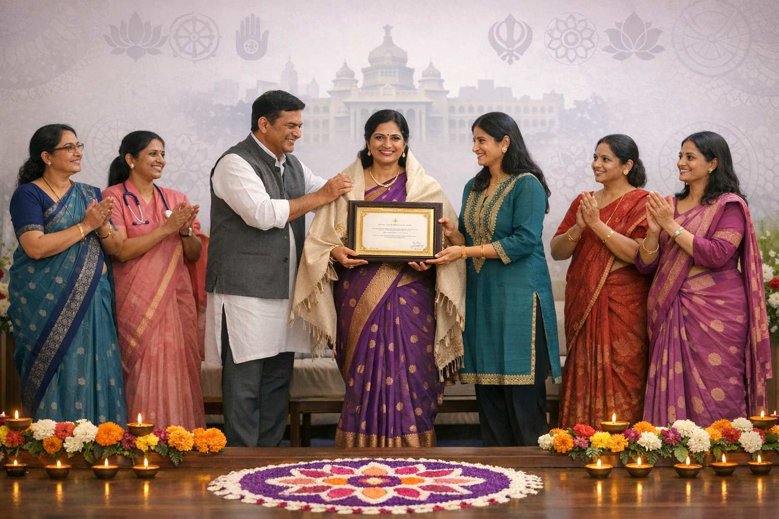 Honouring Smt. Bhavya Gowda: International Women’s Day Tribute Inspiring Dharmic Unity in Bengaluru