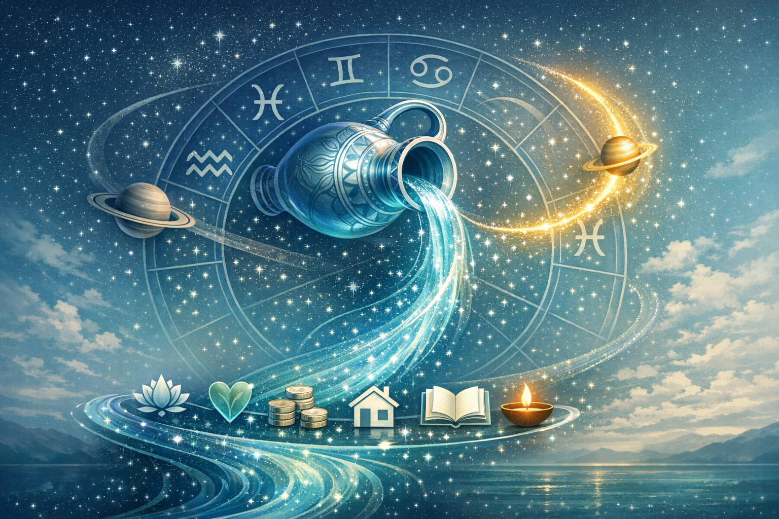 Kumbha Rashi 2026–2027 (Aquarius Moon): Vedic Astrology Guide to Thrive Through Sade Sati
