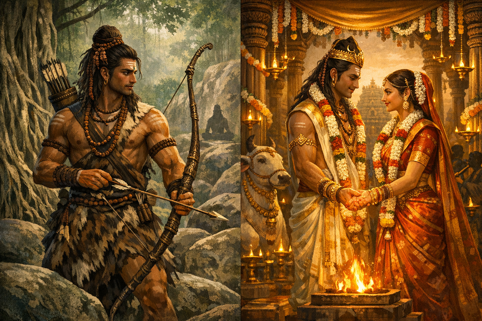 From Hunter to Bridegroom: Decoding Shiva’s Kirata and Kalyanasundara Murtis in Tamil Temple Culture