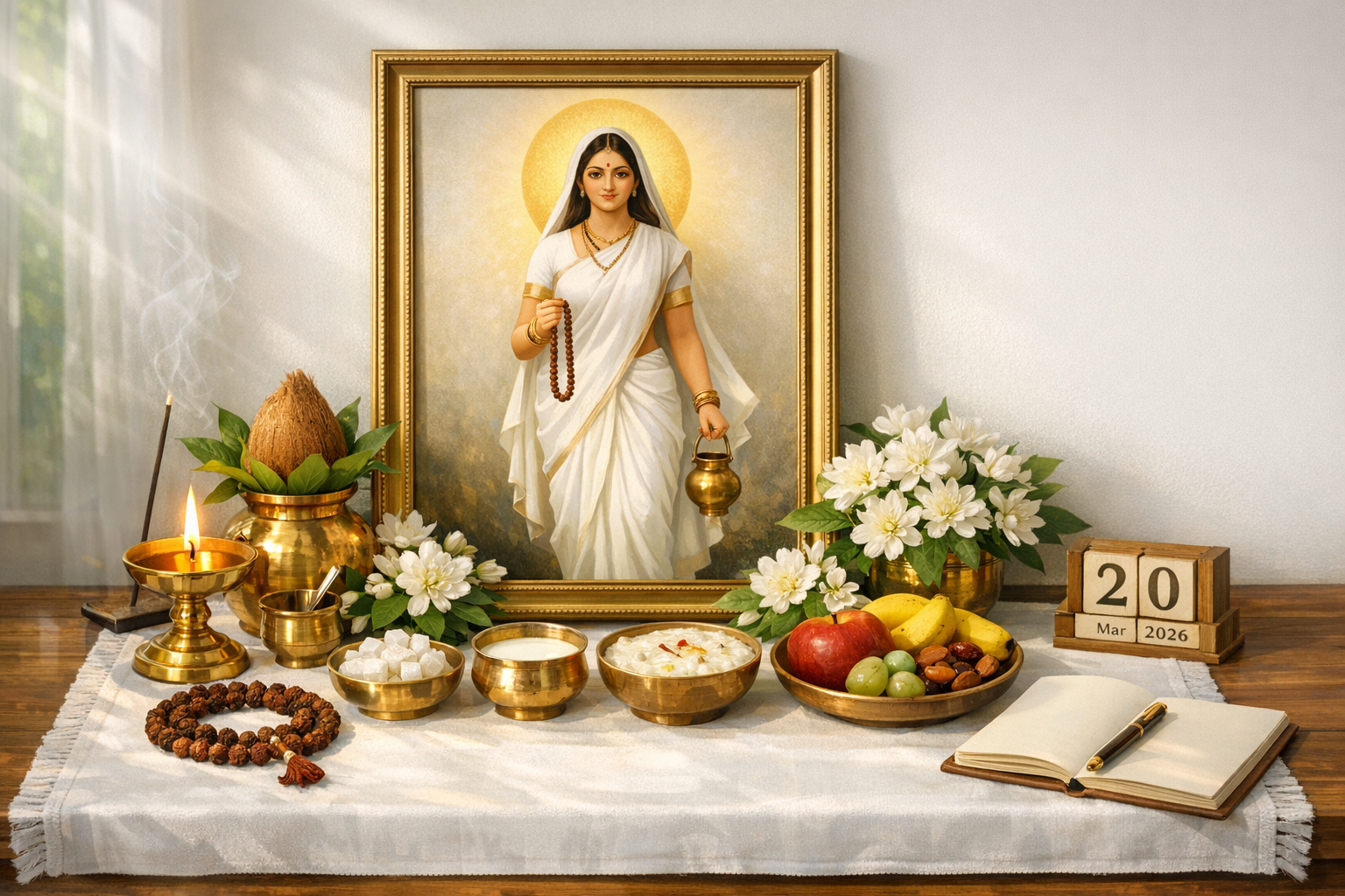 Navaratri Day 2, 20 March 2026: 10 Powerful Brahmacharini Puja Steps, Mantras, and Fasting Tips