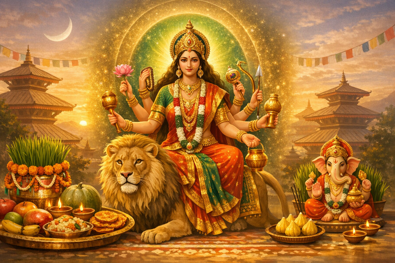 Navratri 2026 Day 4 Guide: Kushmanda Pujan, Varad Vinayak Chaturthi, and Dashain Insights