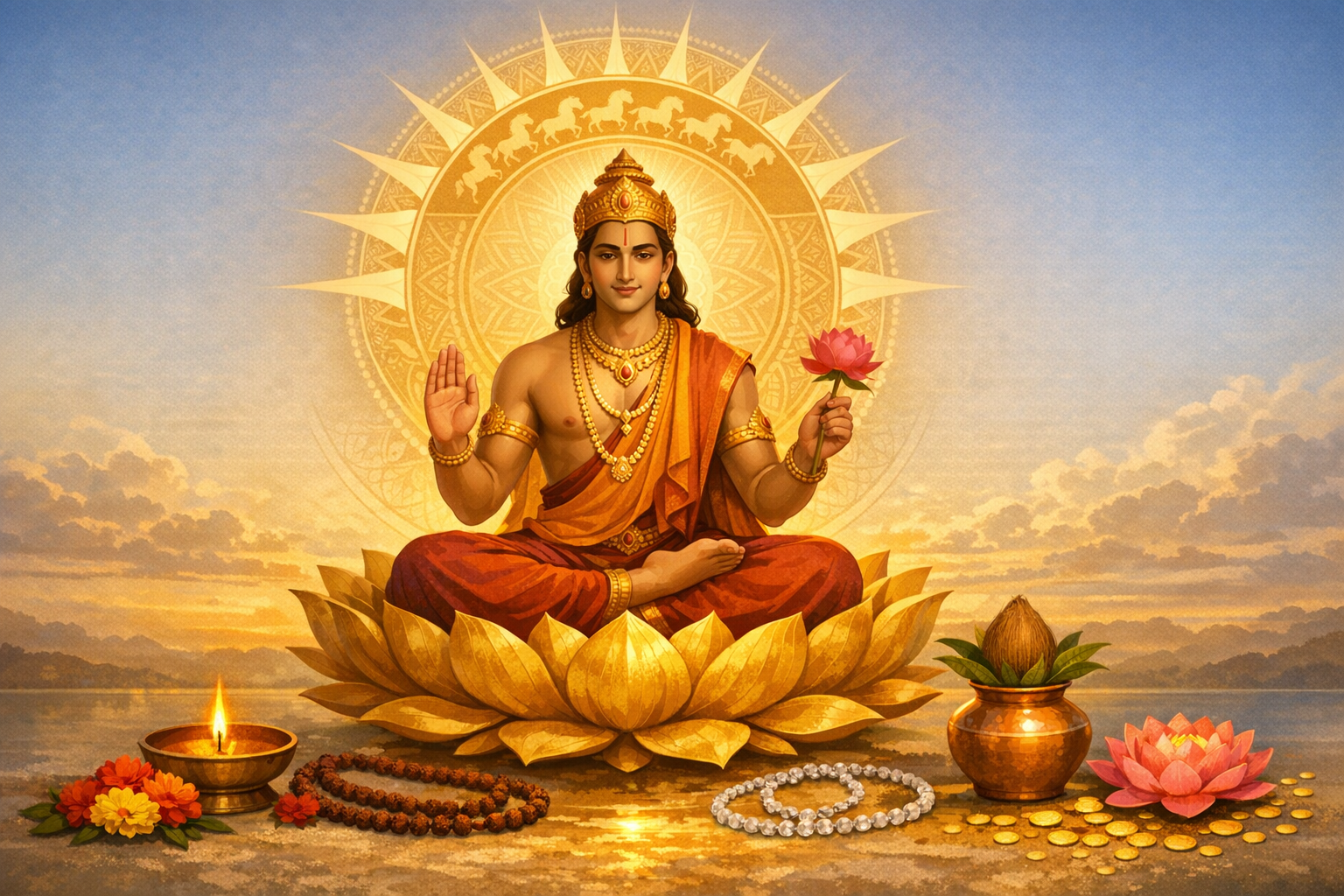 Dhata the Aditya of Well‑Being: Origins, Mantra, Rituals, Iconography—A Comprehensive Guide