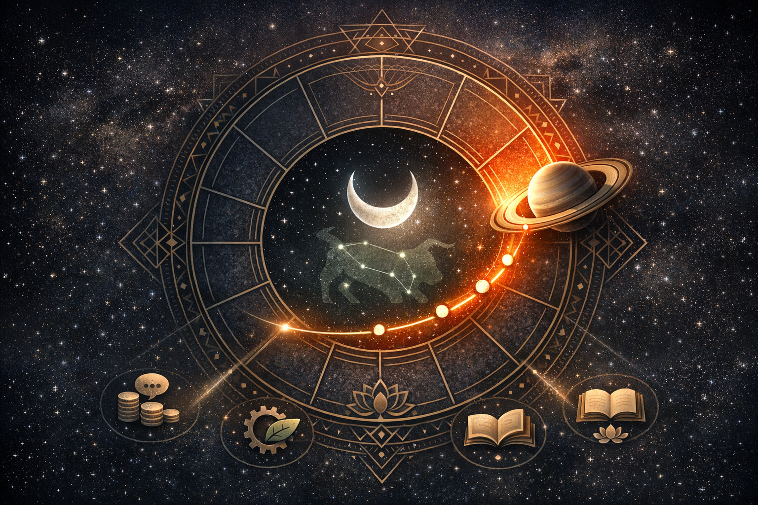 Shani Sade Sati for Vrishabha Rashi: The First 2.5 Years of Viraya Shani in Aries (2027–2029)