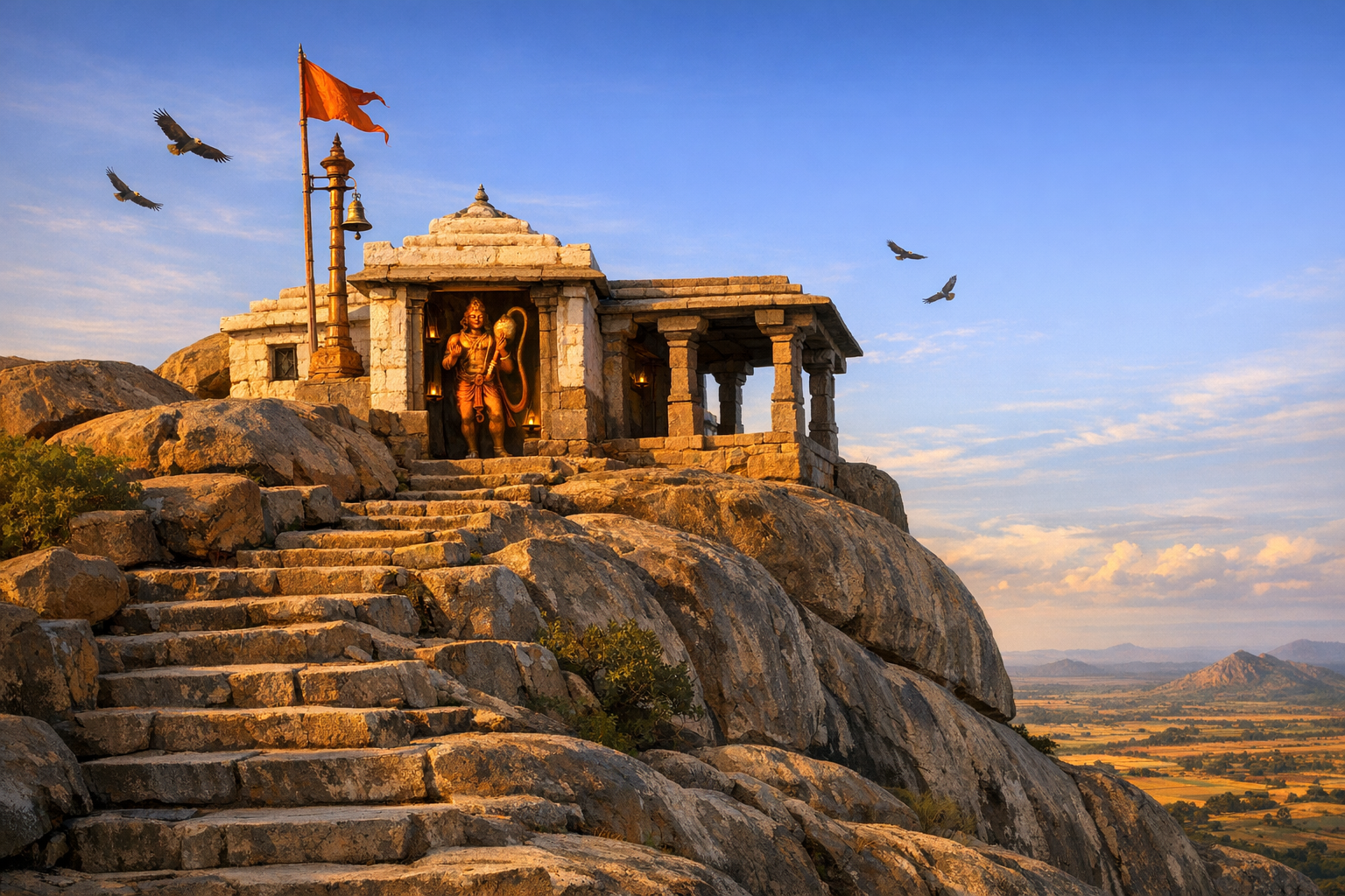 Haddinakallu Hanumantharaya at Eagle Stone Hill: Awe-Inspiring 8th‑Century Temple in Karnataka