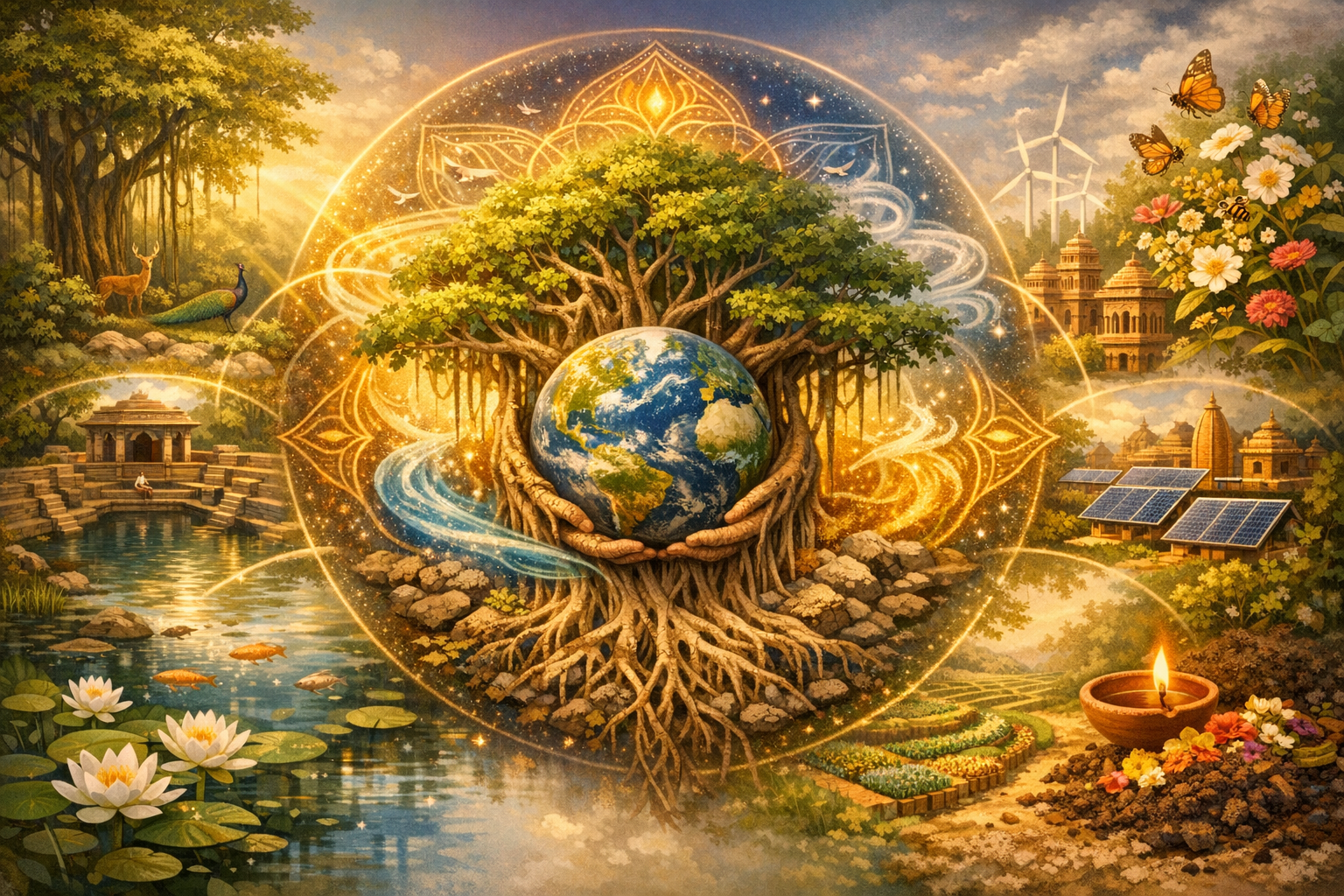 Vedic Environmentalism: Dharmic Ethics for Sustainability, Ahimsa, and Planetary Care