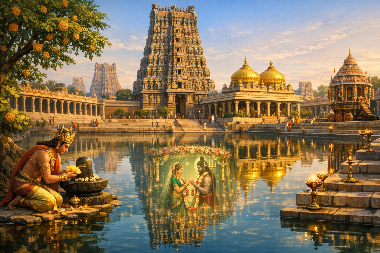 Madurai Meenakshi Sthala Puranam: Indra’s Atonement, the Divine Wedding, and Temple History