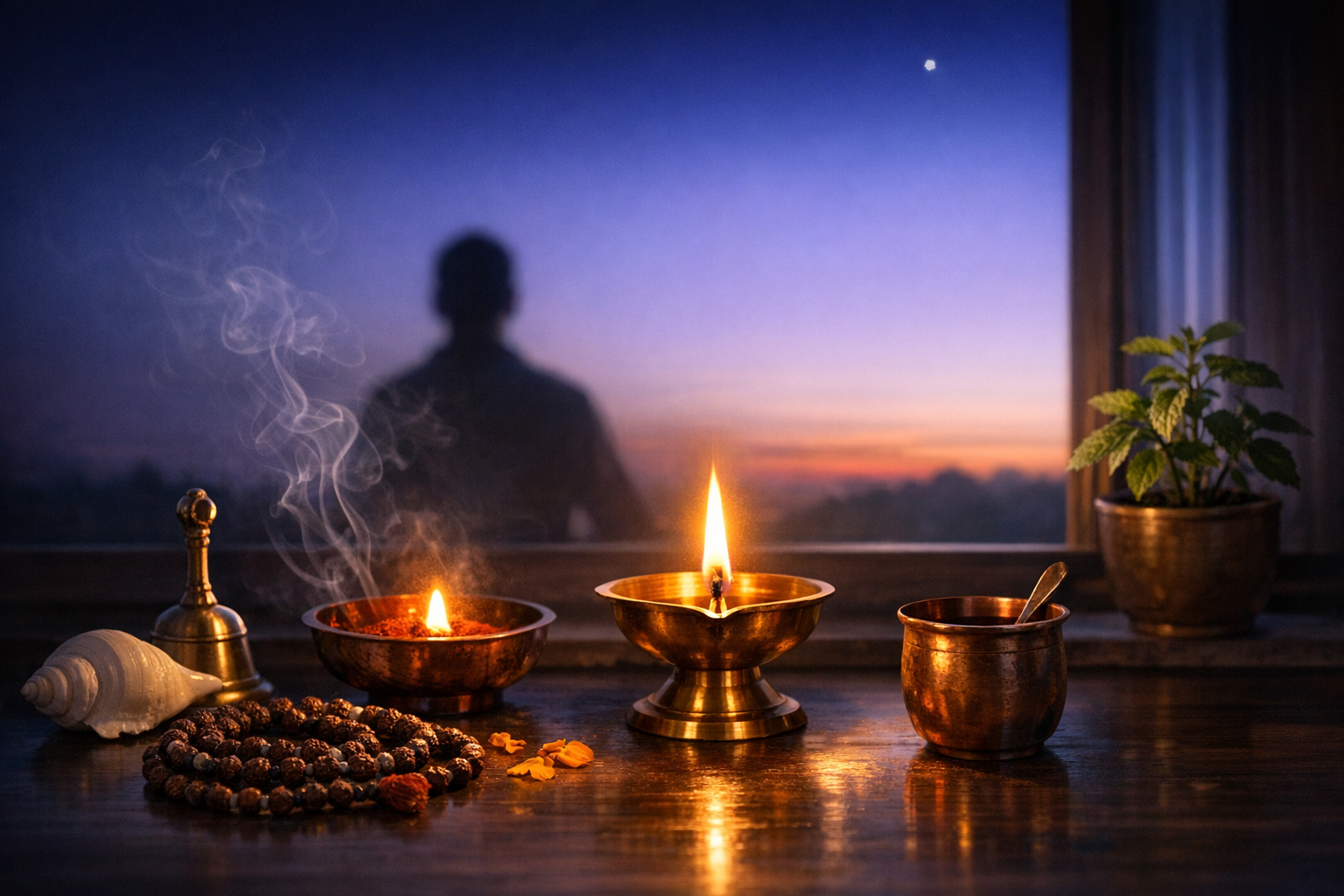 When Darkness Falls: Vedic Science of Twilight, Tamas, and Transformative Evening Rituals