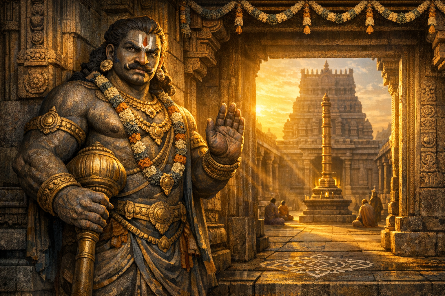 Chanda at Vishnu’s Eastern Gate: The Fierce Dvarapala Safeguarding Vaishnava Sanctuaries