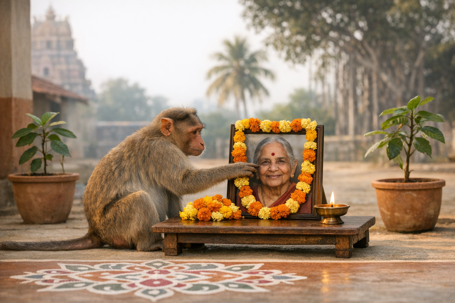 Viral Bengaluru Video: Monkey’s Embrace for Elderly Caregiver Reveals Profound Dharmic Bond