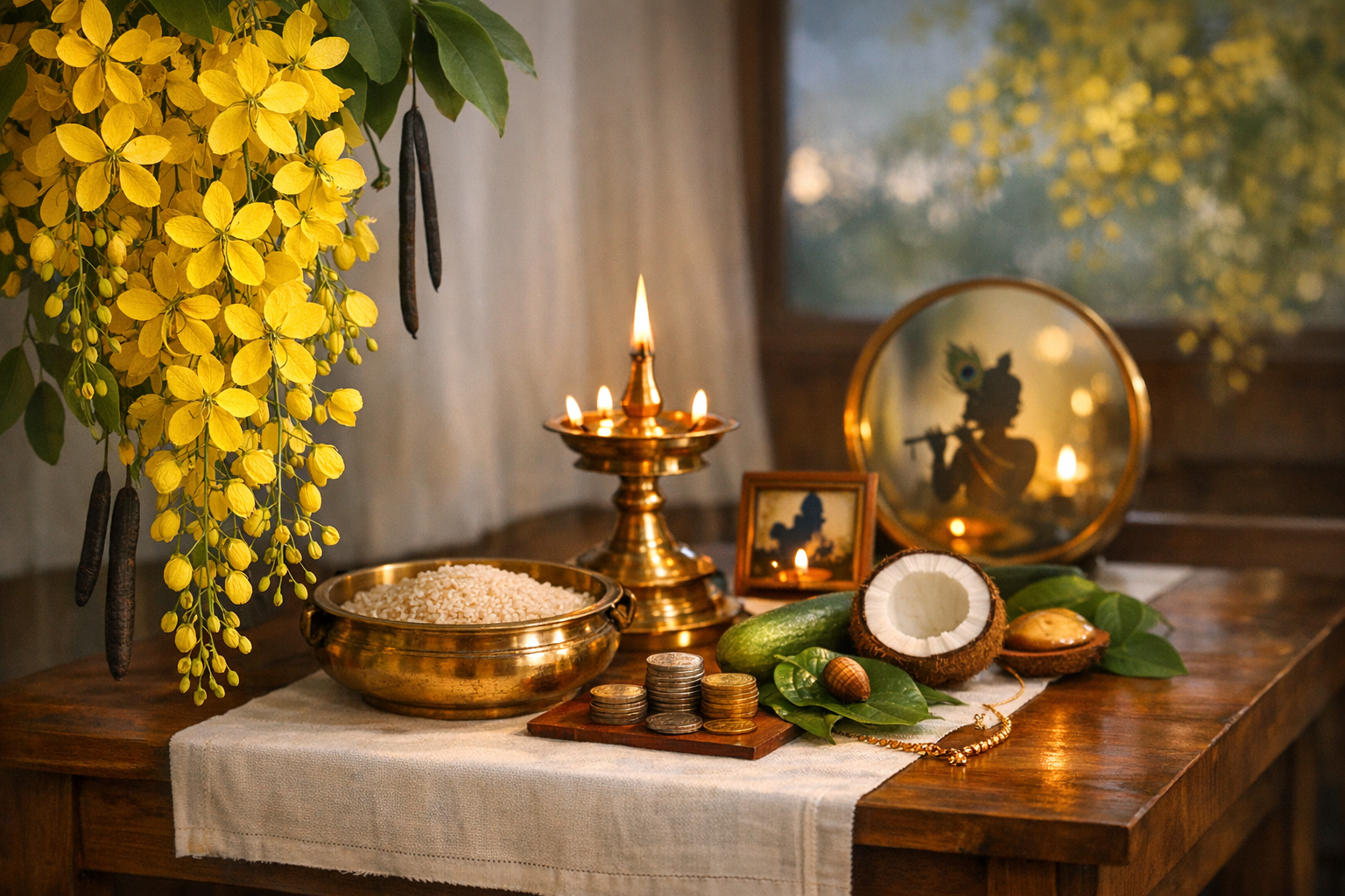 Radiant Konna Poo in Vishu: Botany, Bloom Cycles, and Sacred Symbolism in Kerala
