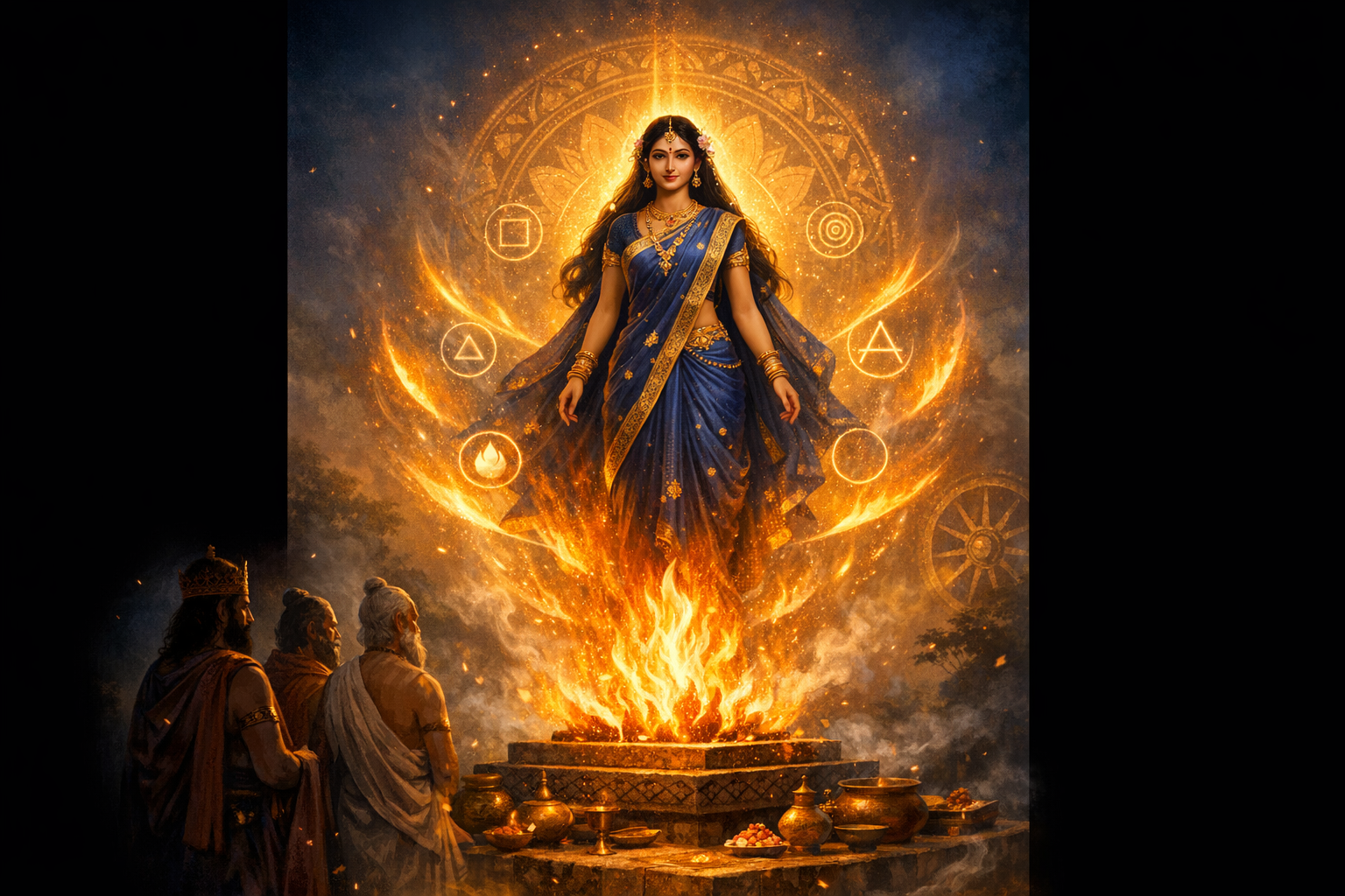 Born of Sacred Fire: Draupadi’s Yajna Origins and the Mahabharata’s Destiny Symbolism
