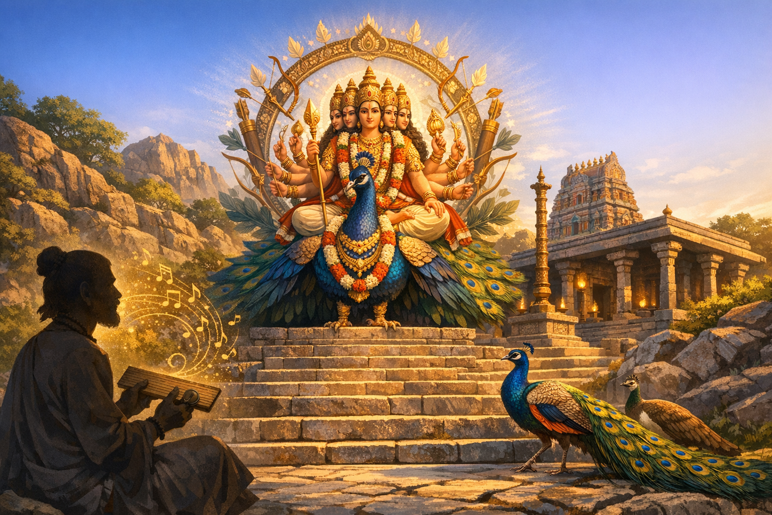 Viralimalai Murugan Temple & Arunagirinathar: Hunter-Lord Legend, Art, Rituals, and Peacocks