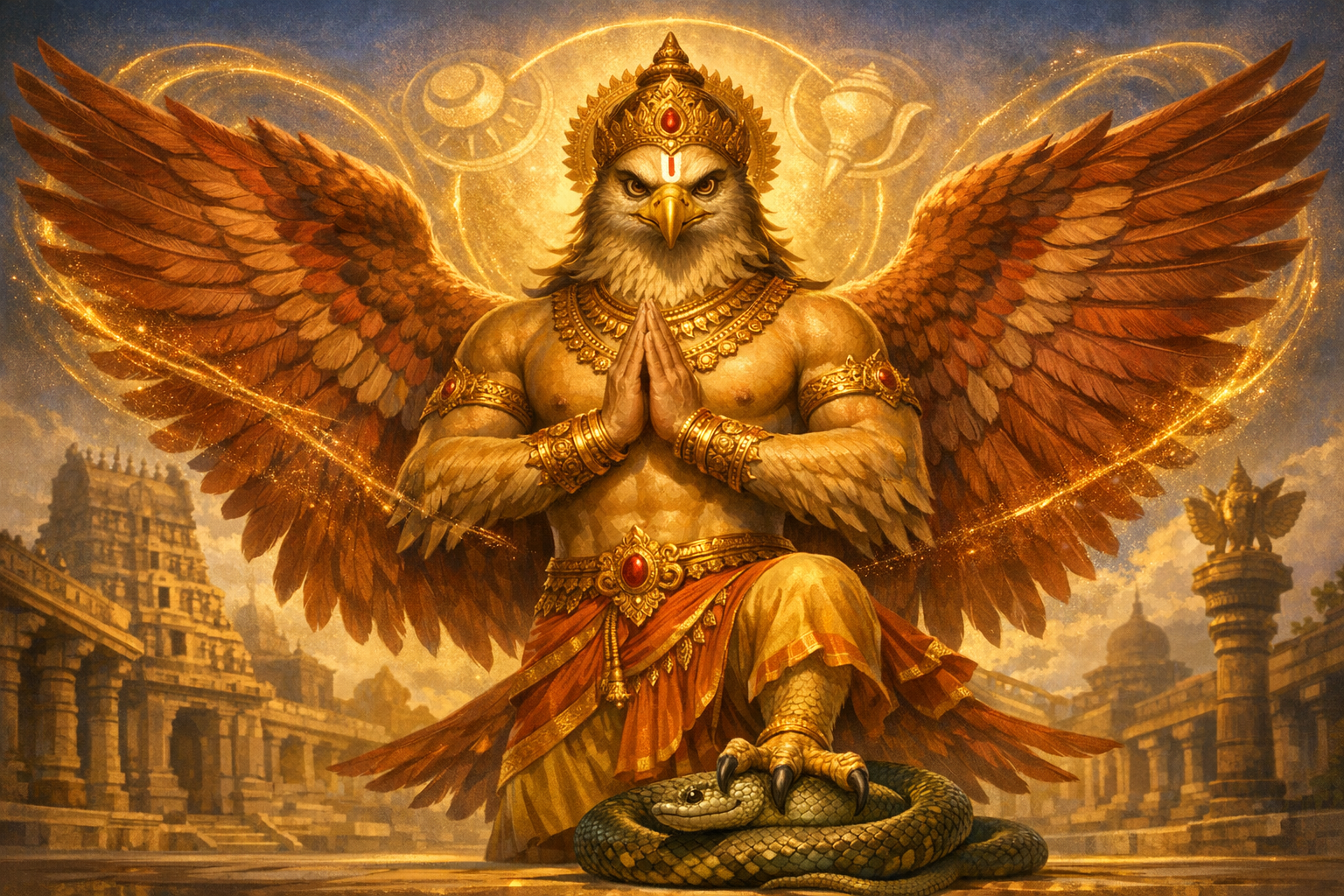 Garuda in the Vishnudharmottara Purana: Iconography, Weapons, and Living Symbolism