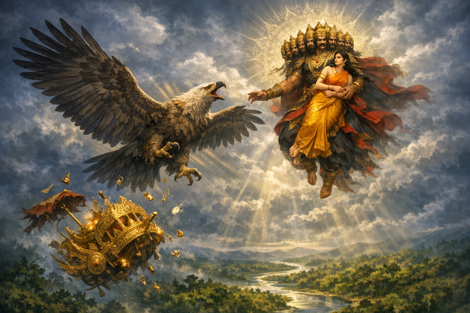 Grounded by Jatayu, Ravana Took to the Skies: Sita’s Abduction and the Power of Dharma