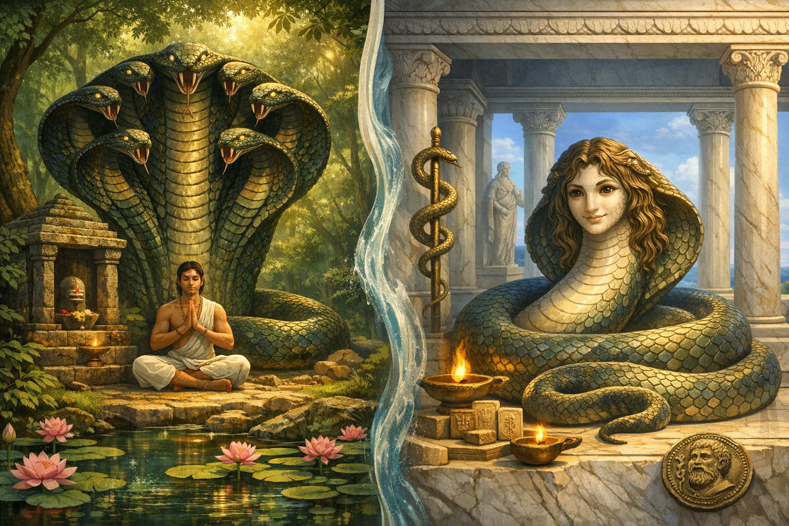 Unveiling the Serpent Divine: Rigorous Comparison of Hindu Nagas and Ancient Greece’s Glycon
